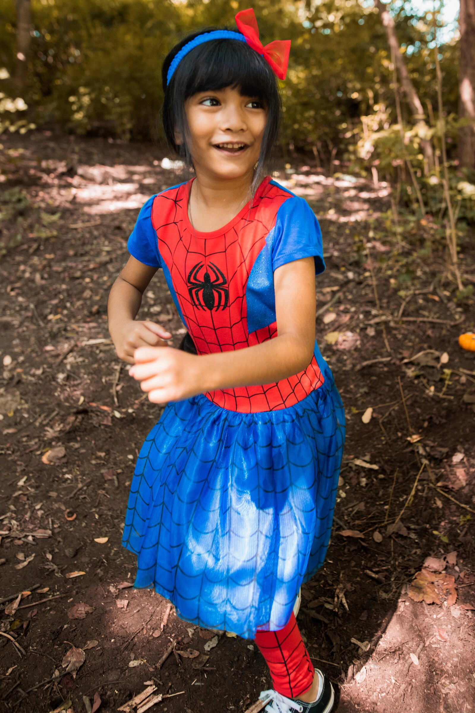 Marvel Spider-Man Girls' Cosplay Tutu Dress and Leggings Set