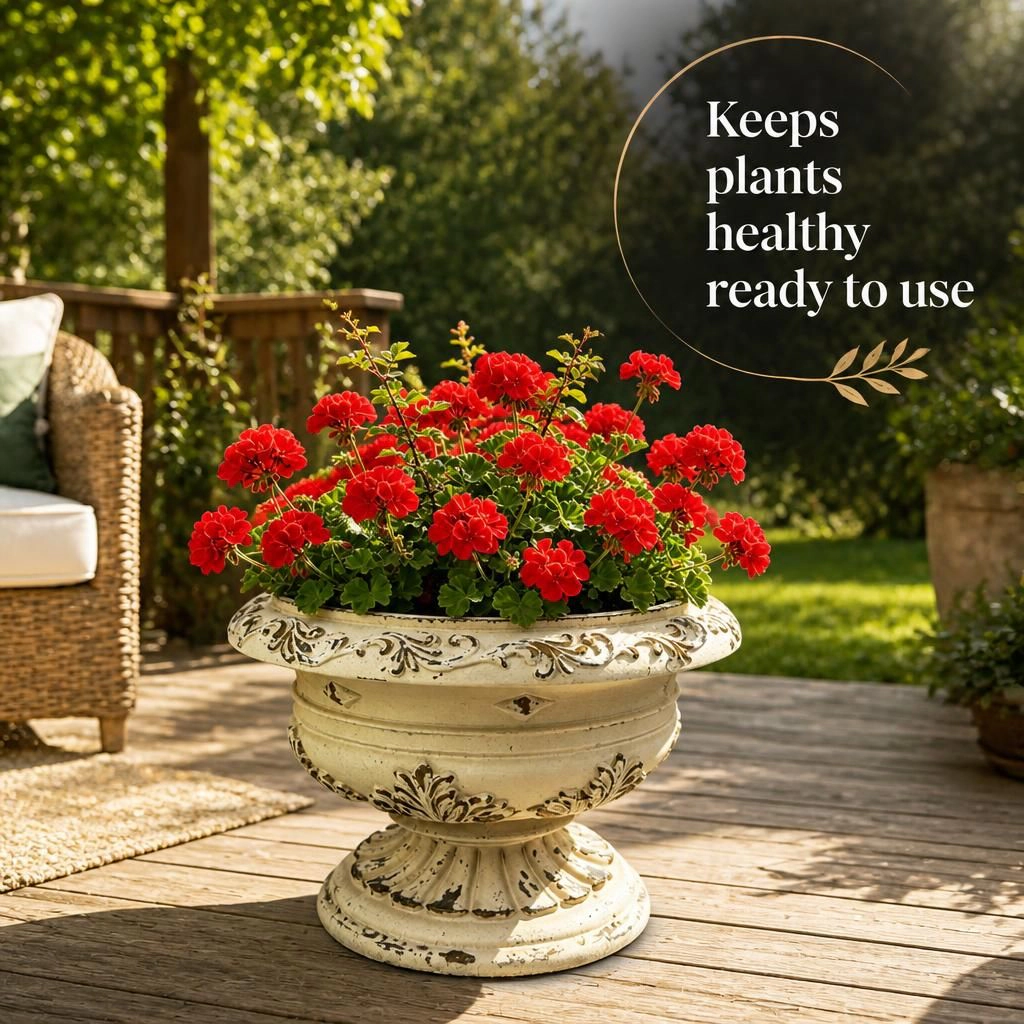 WOW PIONEER Large Round Magnesium Oxide Planter