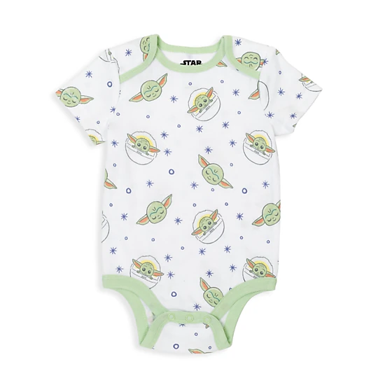 Star Wars The Mandalorian Grogu Baby Girls' 5-Pack Short Sleeve Bodysuits