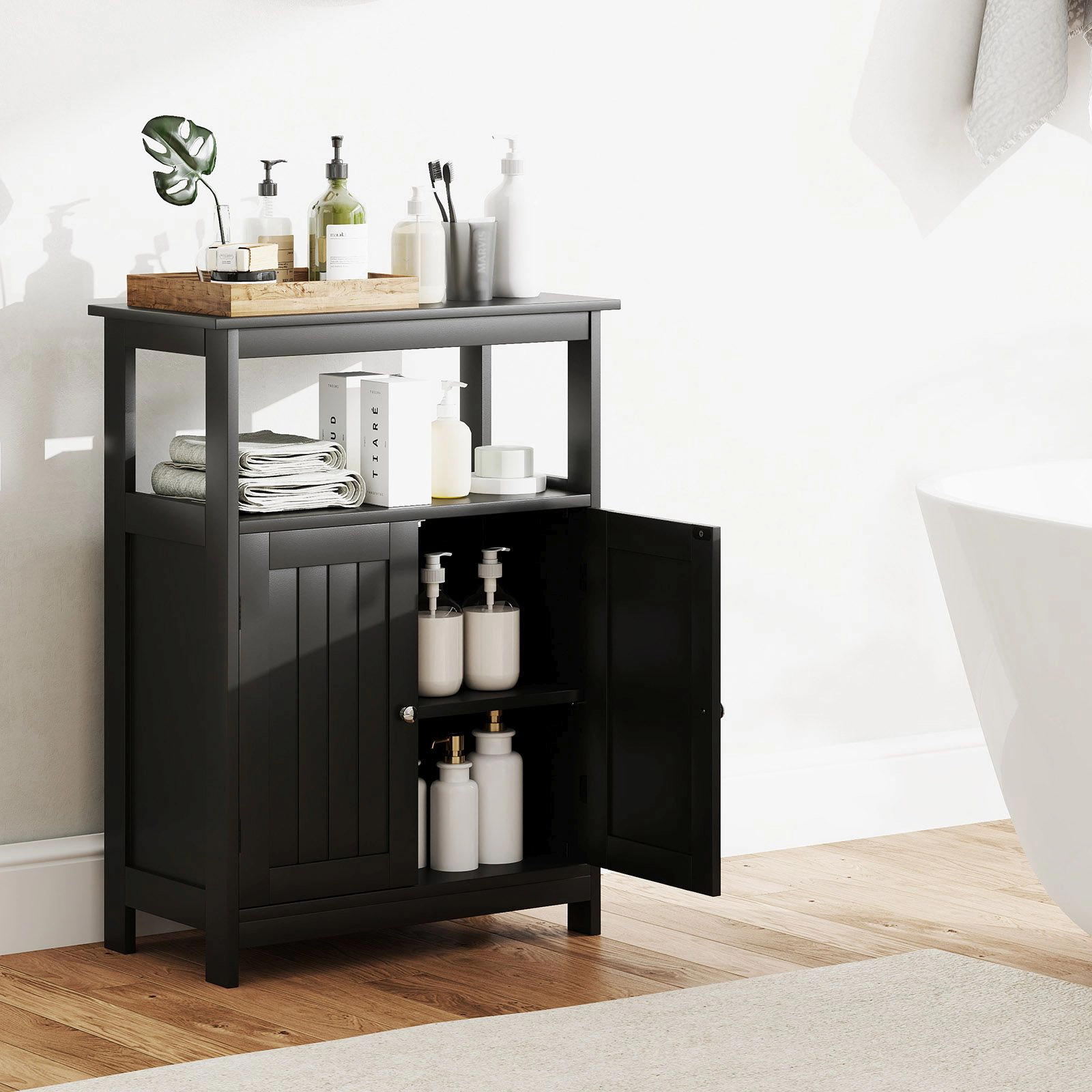 SlickBlue Freestanding Bathroom Floor Cabinet with Adjustable Shelf