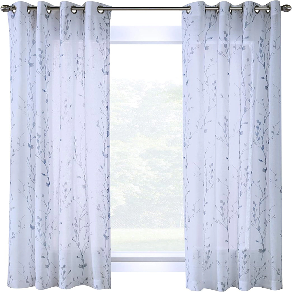 Commonwealth Primavera Printed Floral Window Curtain Panel White