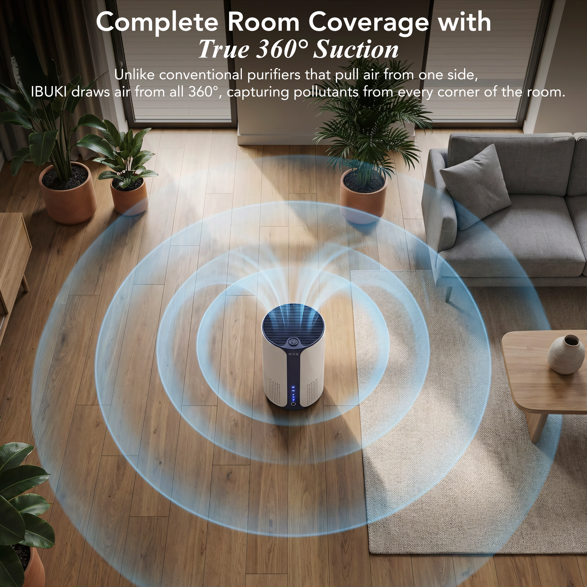 Miko ibuki HEPA Smart Air Purifier For Home with Essential Oil Diffuser 925 sqft