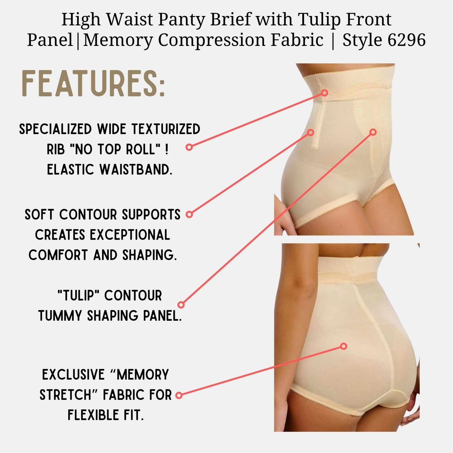 Rago Diet Minded High Waist Contour Shaping Brief | Style 6296