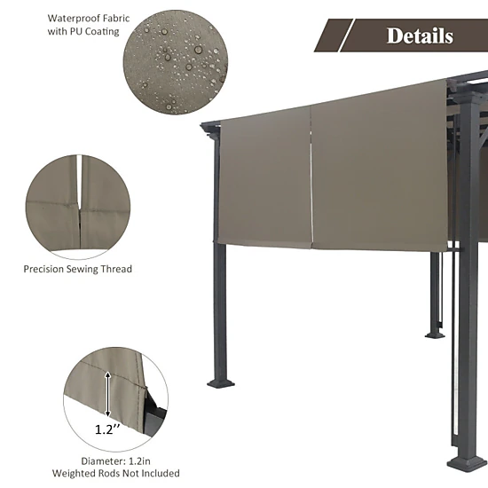 Hivvago Universal Replacement Pergola Canopy Set of 2