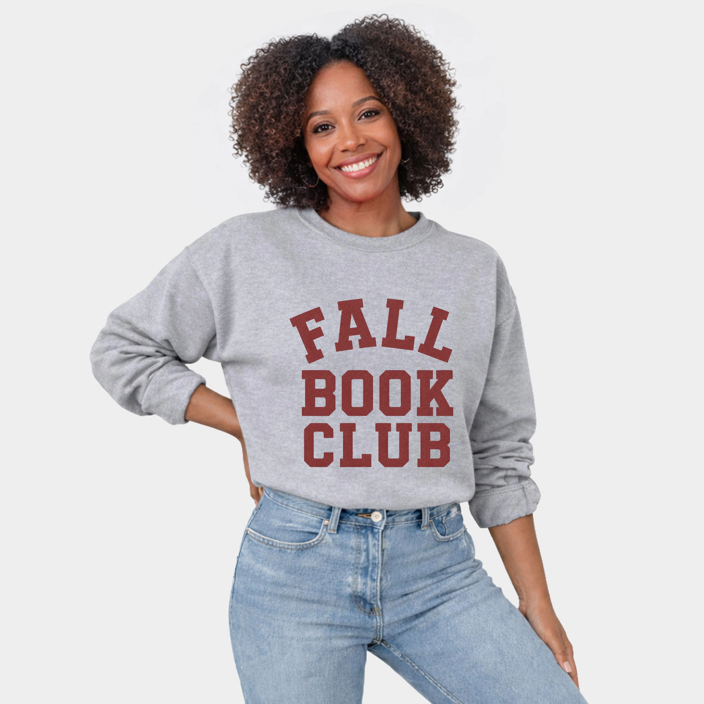 Simply Sage Market - Women's Graphic Sweatshirt Fall Book Club Varsity