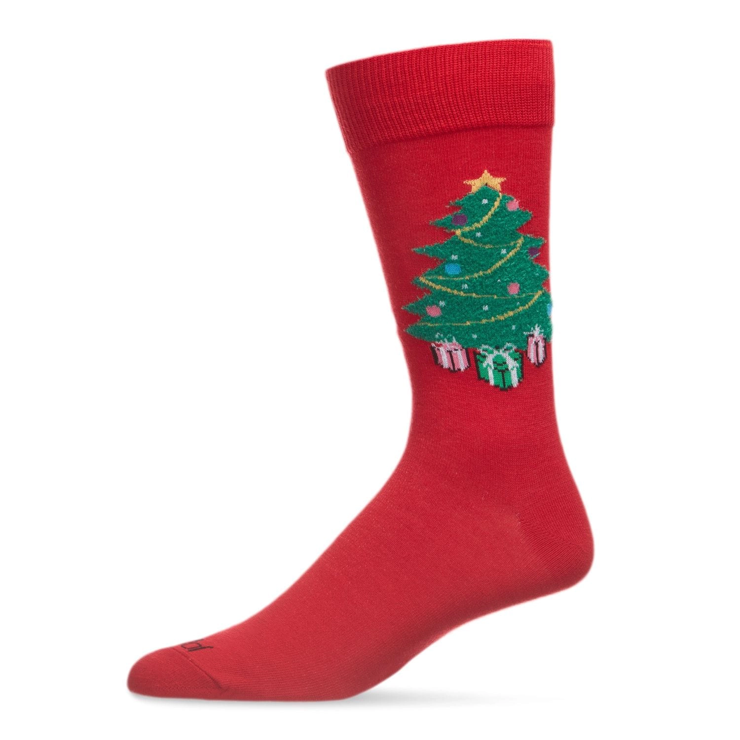 MeMoi Men's Festive Christmas Tree Holiday Novelty Crew Socks