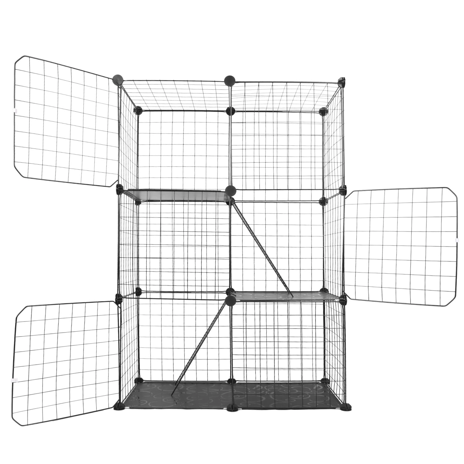 GBruno 3-Tier Metal Cat Playpen Cage