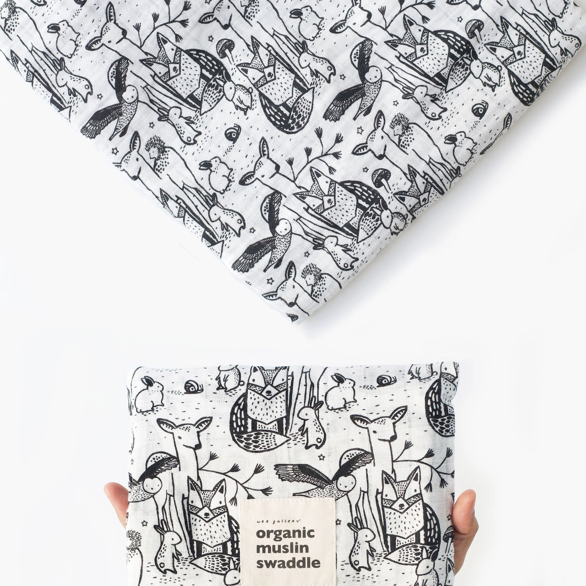 Wee Gallery Organic Muslin Swaddle Blanket - 48 x