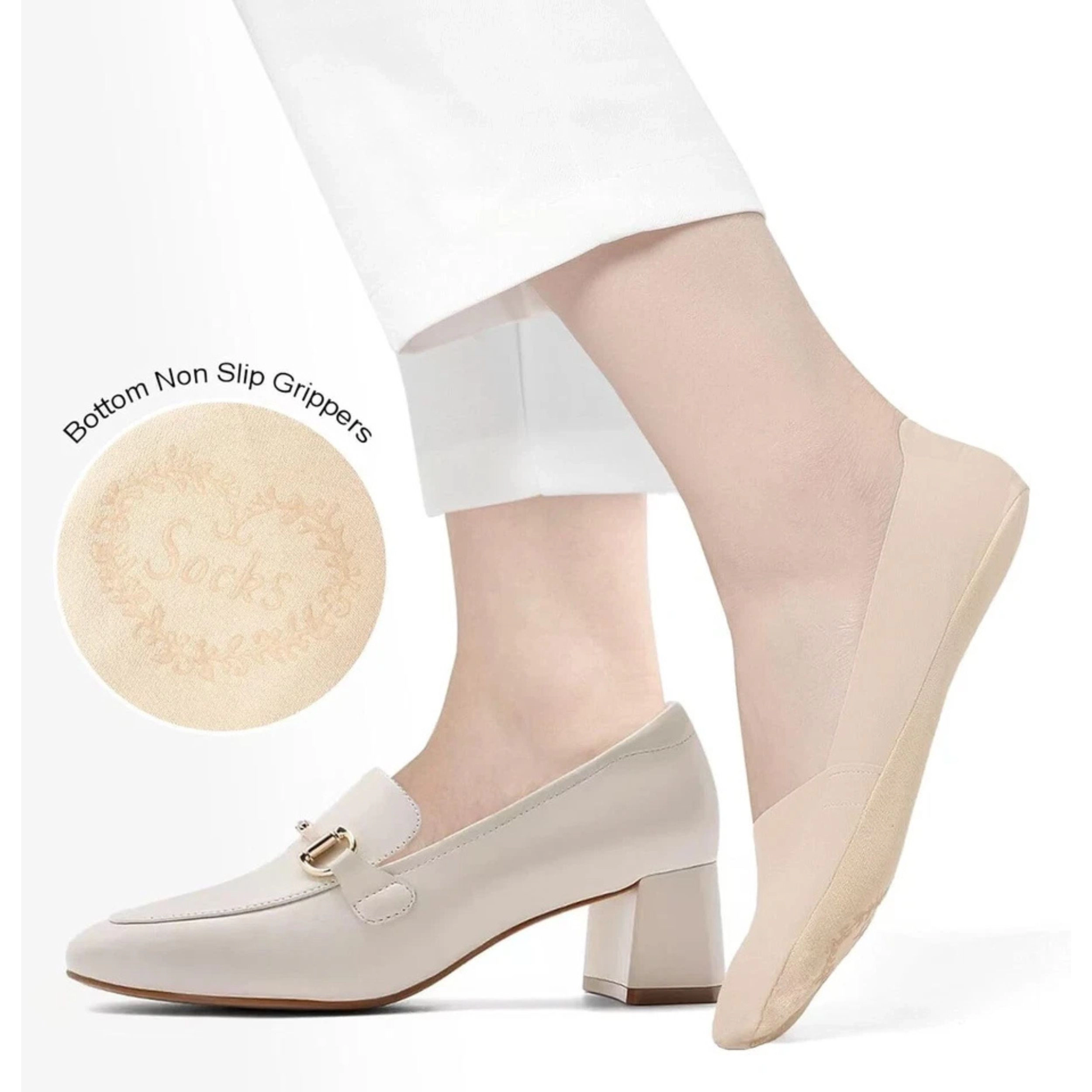 SS Design 8 Pack Women's Thin No Show Socks Low Cut Non Slip Invisible Summer
