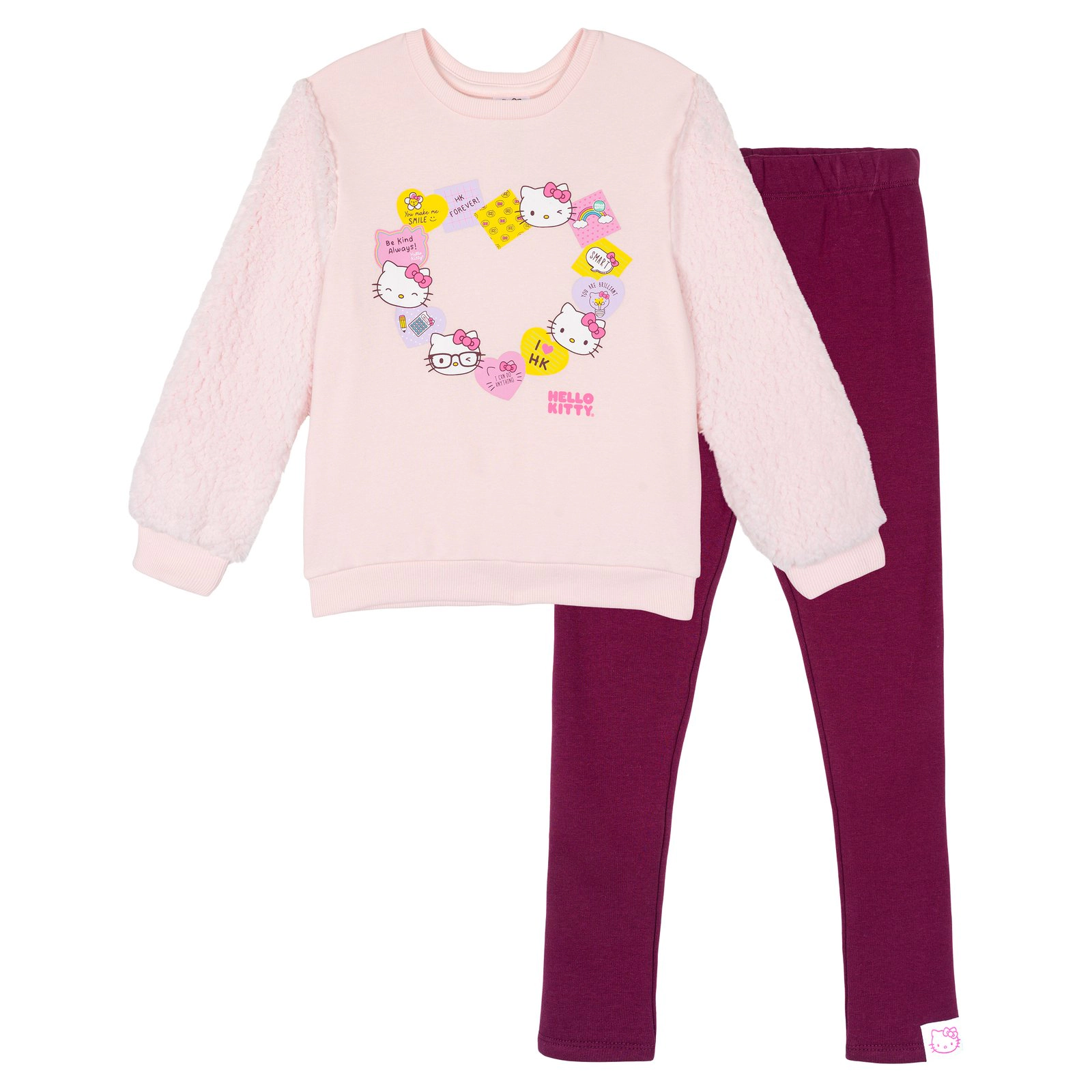 Hello Kitty Girls' Fleece 2-Piece Sweatshirt and Leggings Set