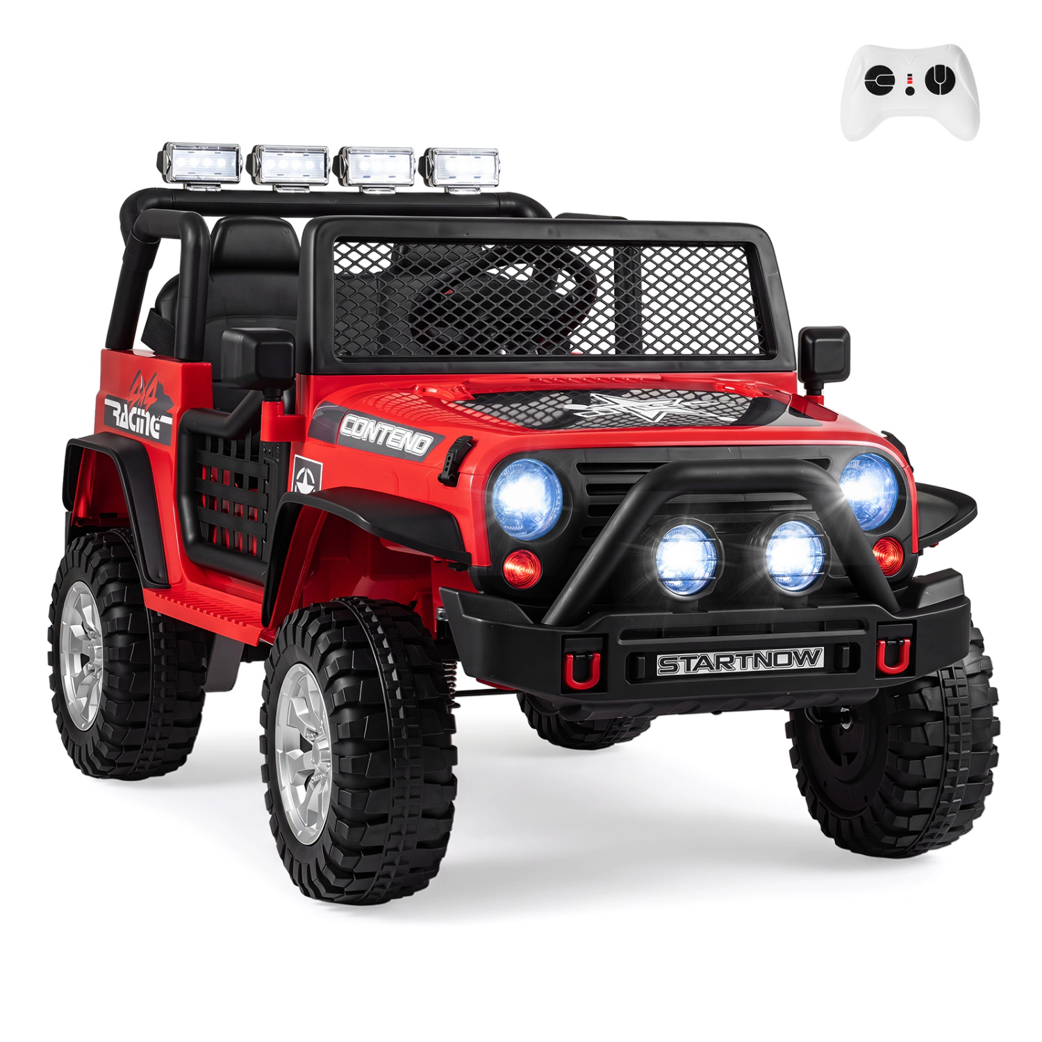 LJG 12V Electric 2-Seater Kids Ride on Car with Parent Remote Control