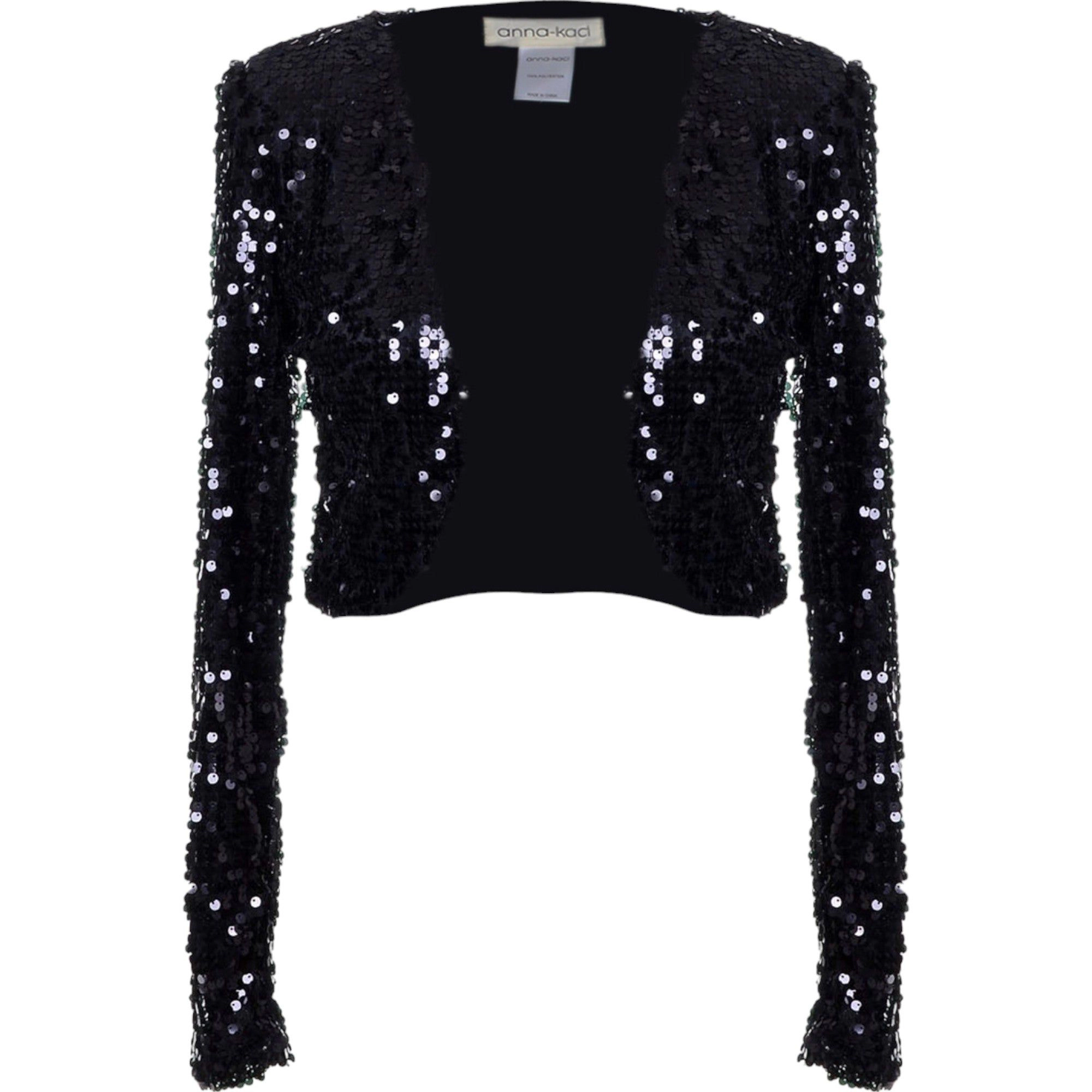 Anna-Kaci Women's Sequin Sparkly Long Sleeve Bolero Jacket