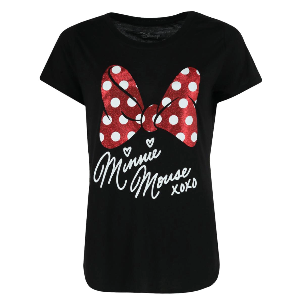 Jerry Leigh Women's Disney Minnie Mouse Glitter T-Shirt