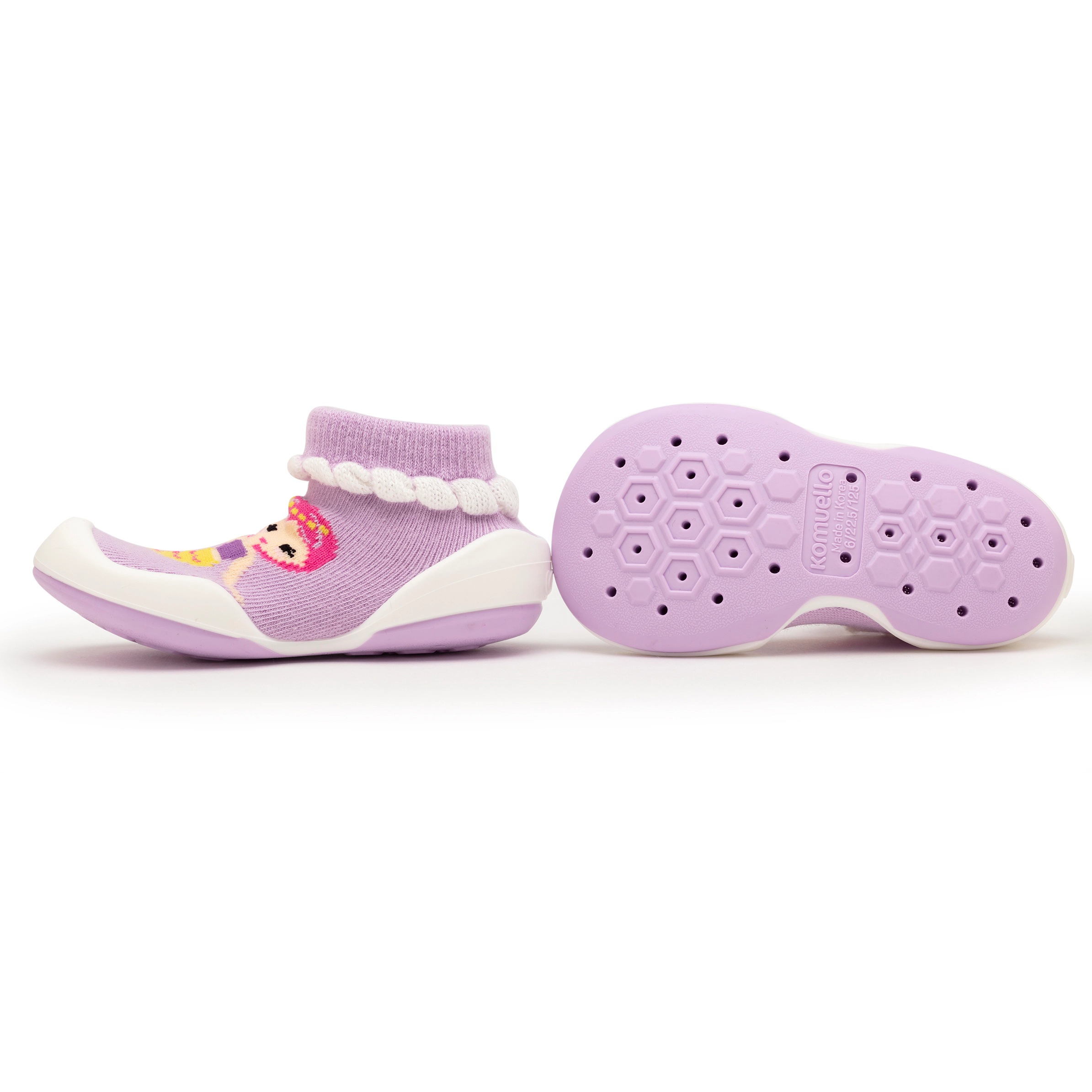 Komuello Baby Girl First Walk Sock Shoes Mermaid Sisters