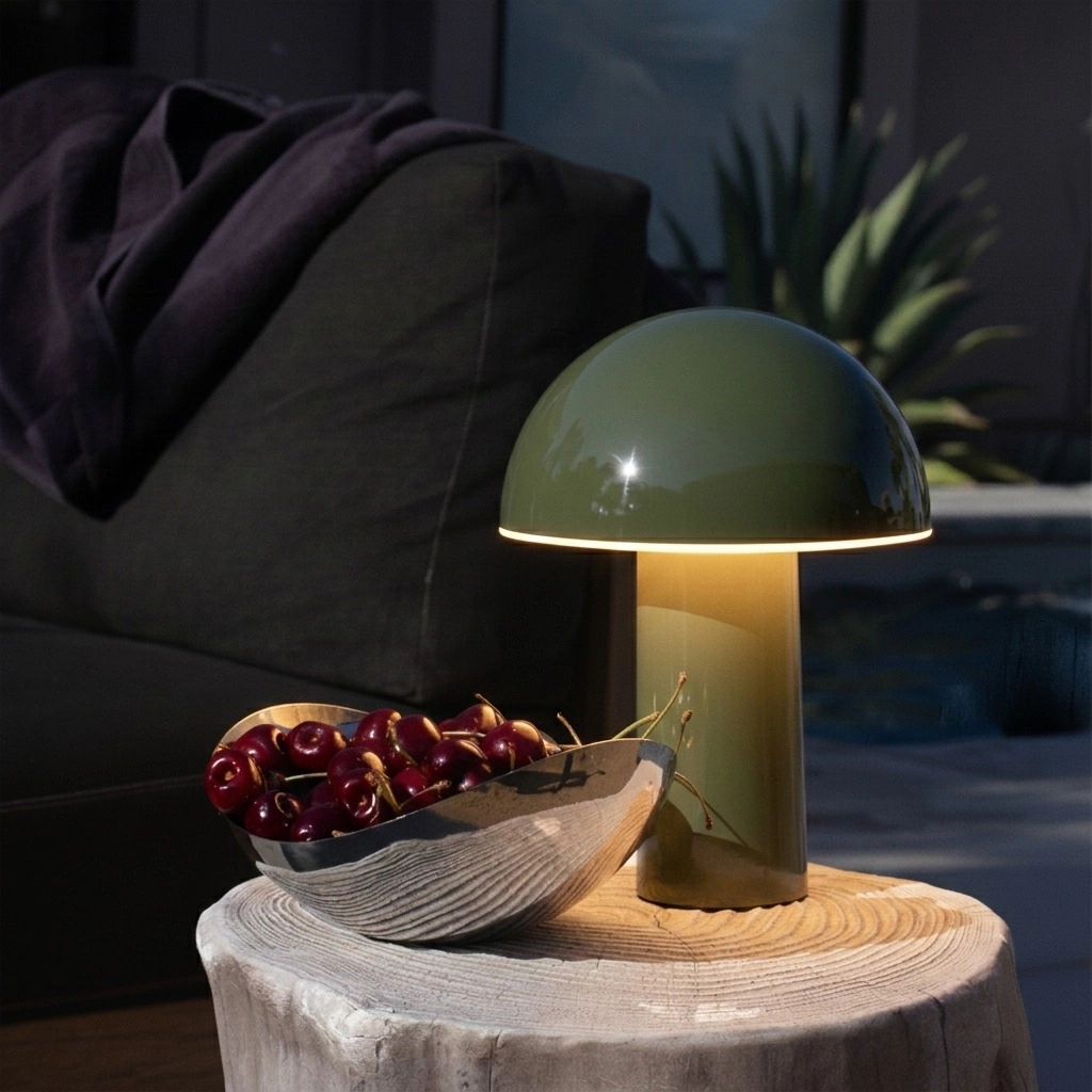 Brightech Celia Portable Mushroom Table Lamp