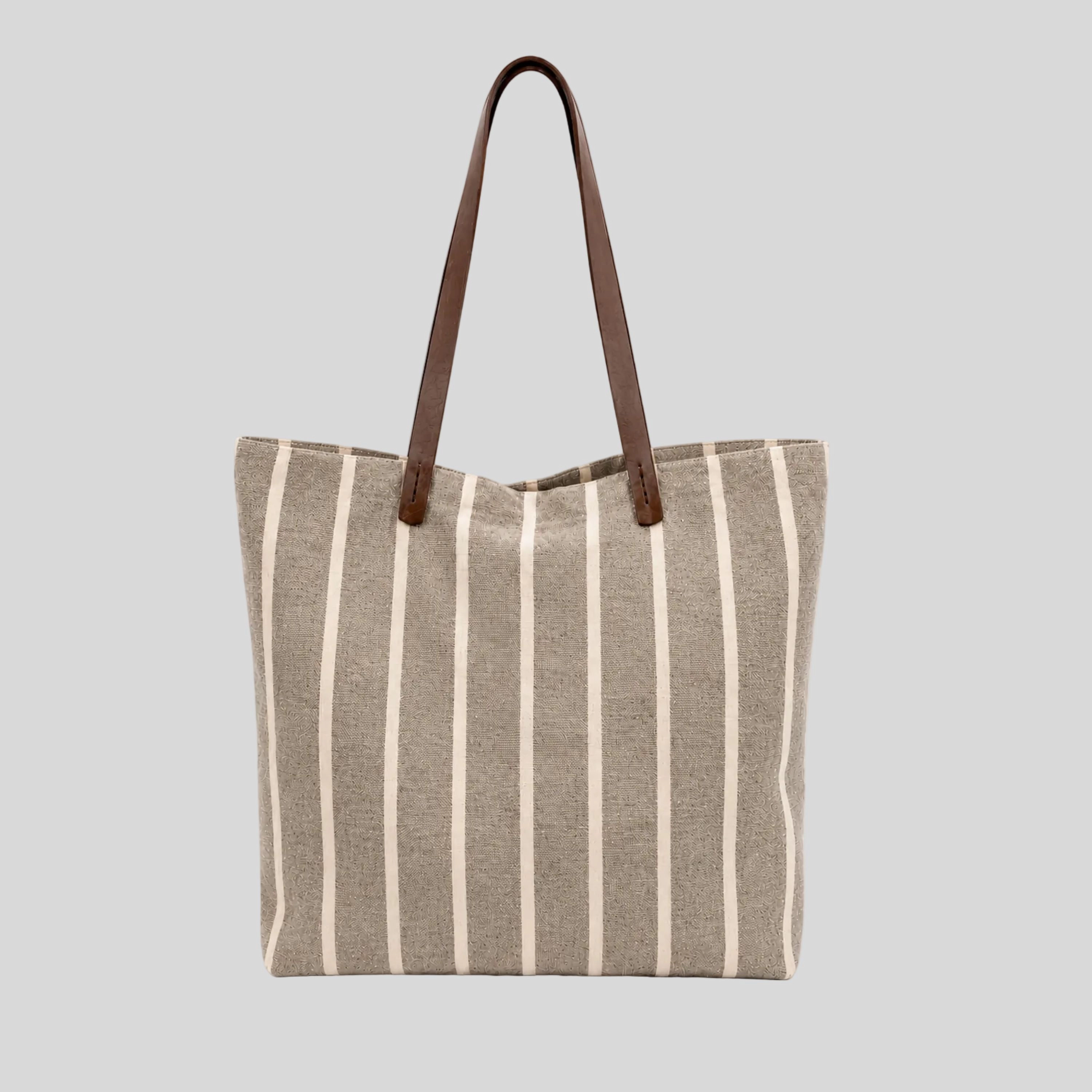 Wear Sierra Women's Large Striped Tote Bag for Beach