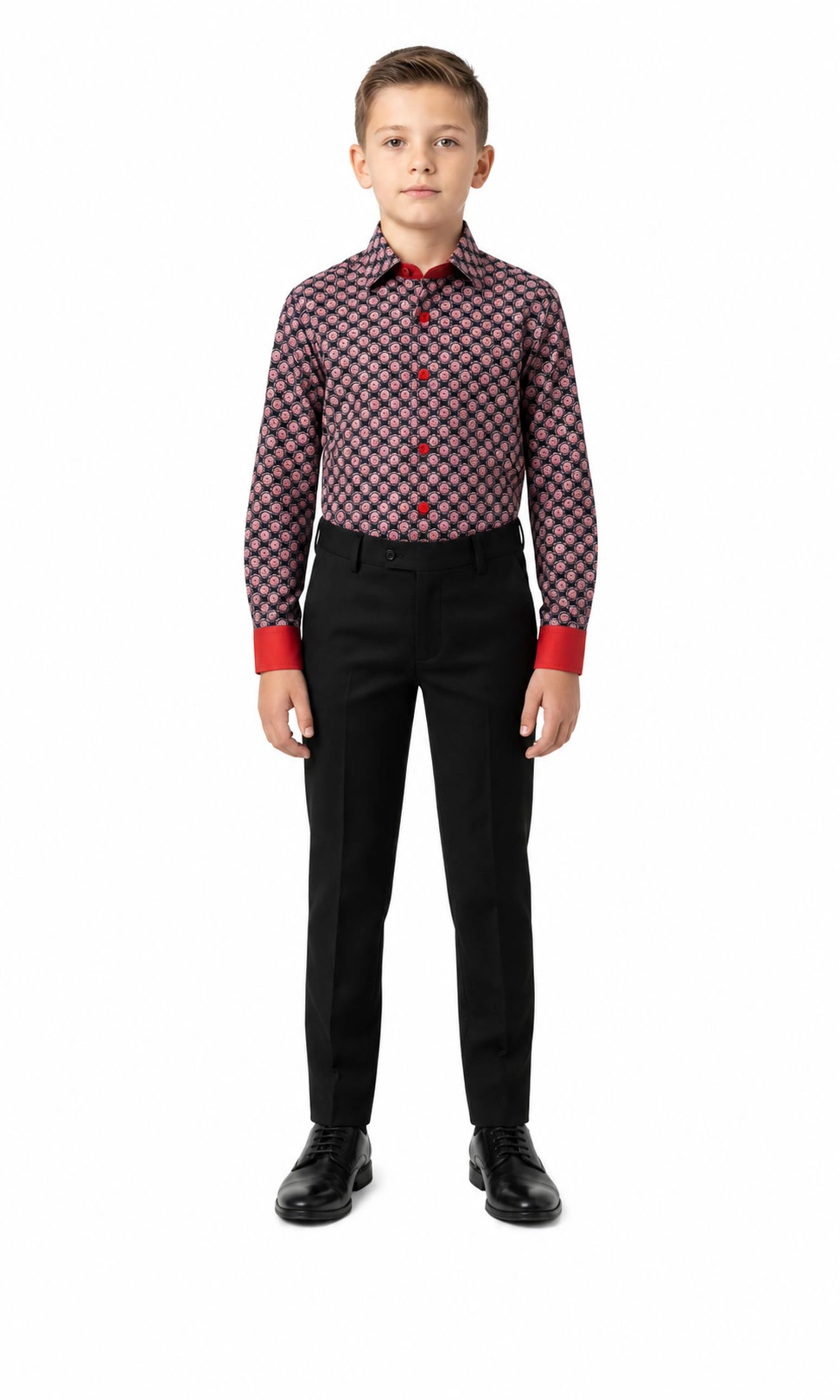 Elie Balleh Boys Slim Fit Printed Button-Down Shirt
