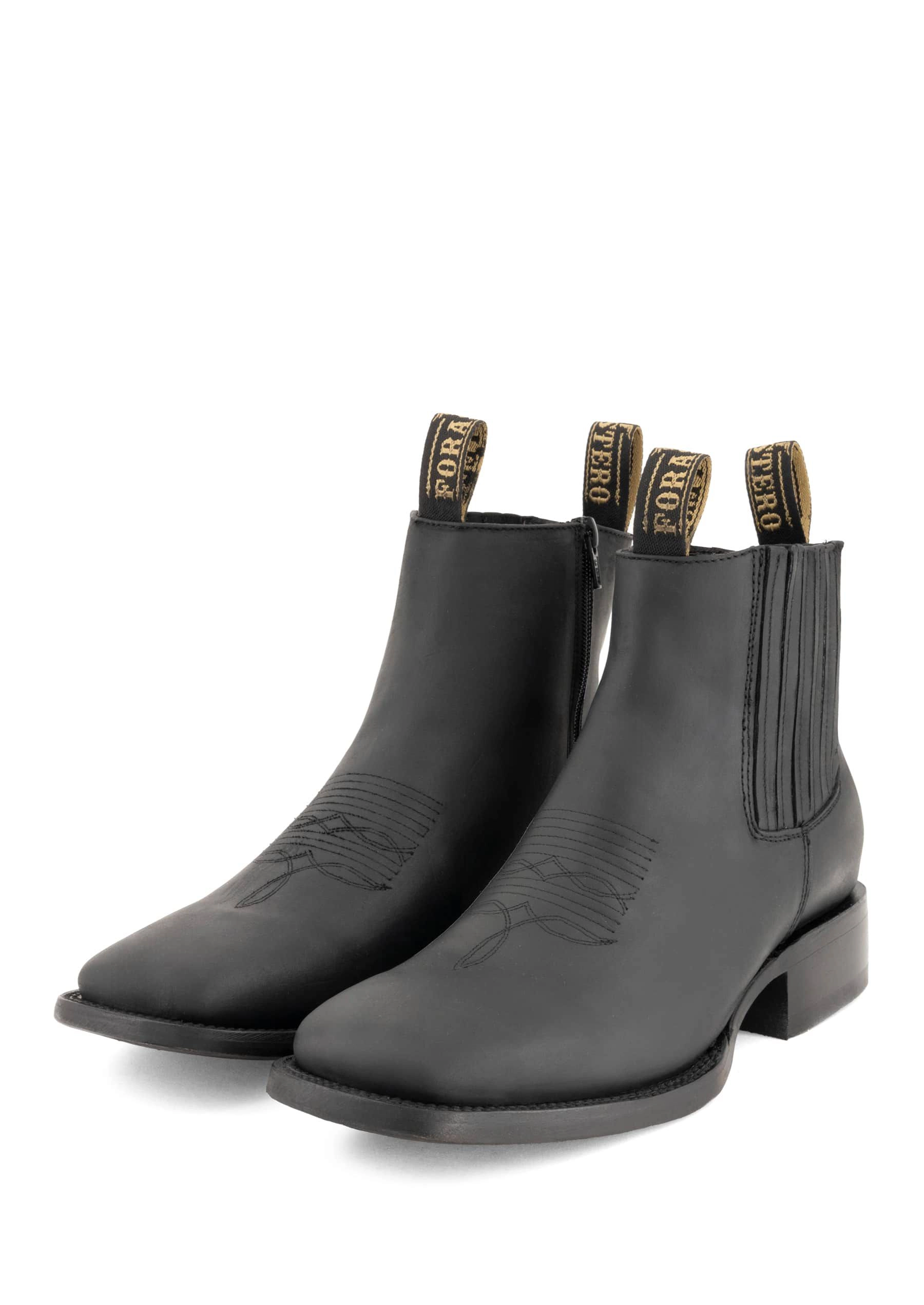 Forastero Mens Leather Slip-On Boots
