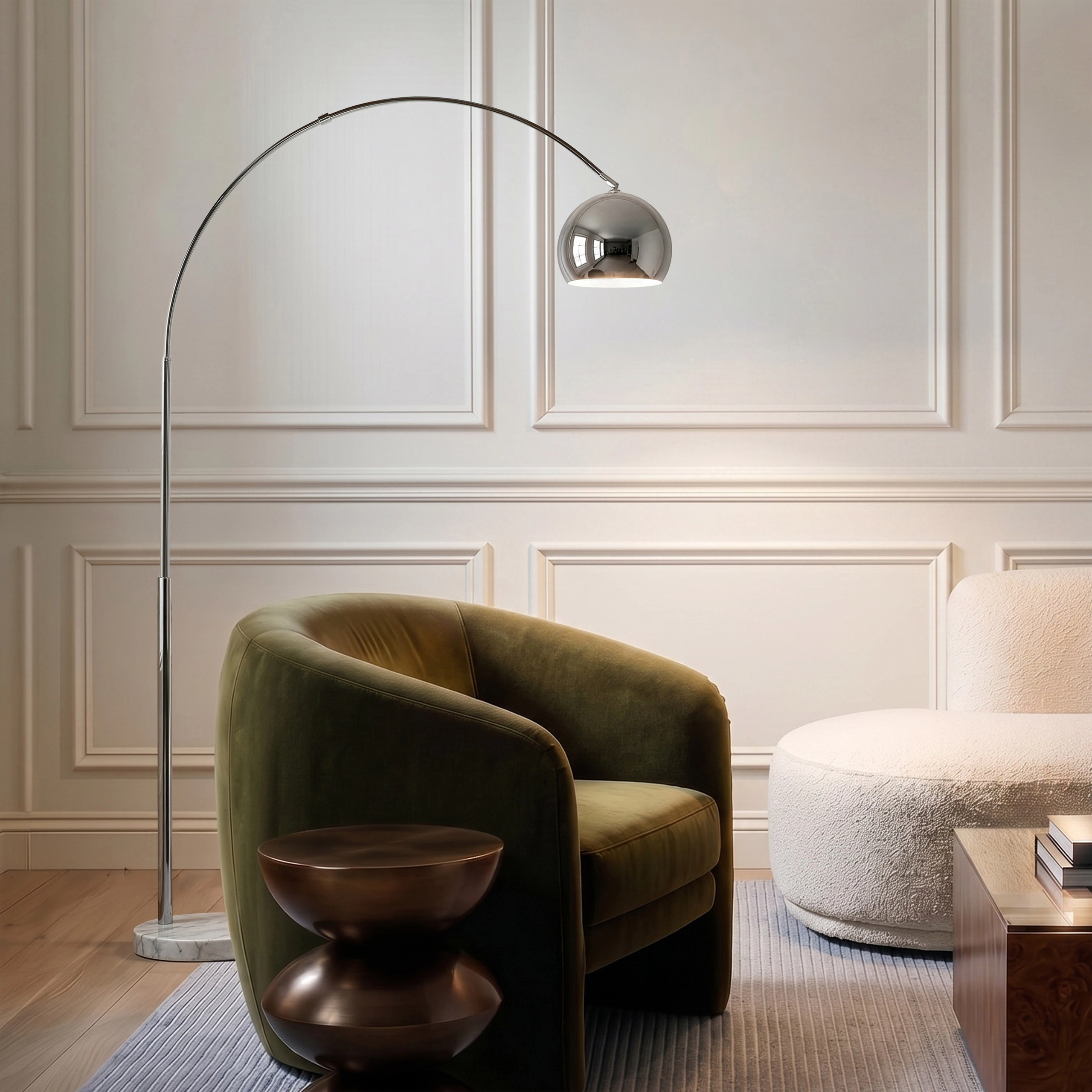 Brightech Olivia Marble Adjustable Floor Lamp