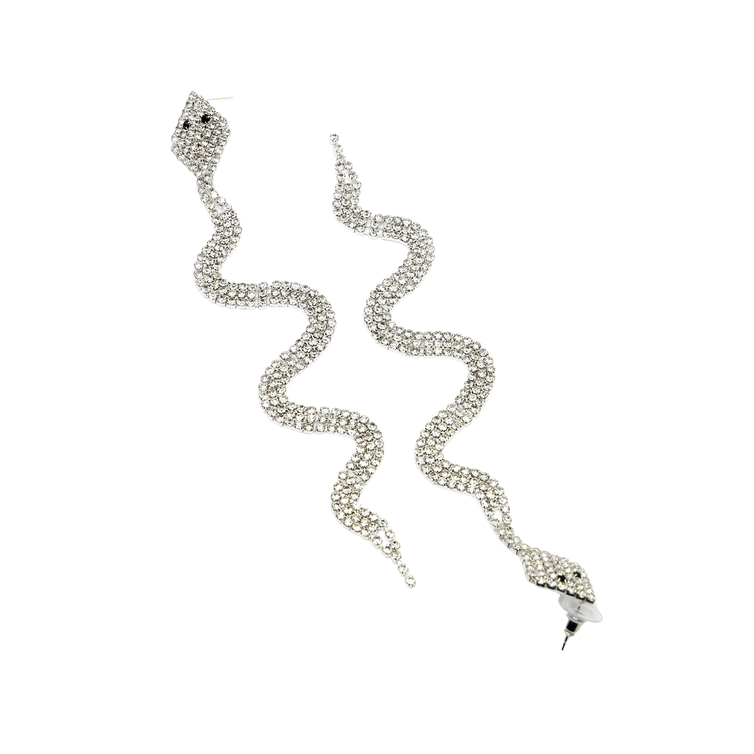 AGP PARIS Womens Diva Collection Gleaming Snake Dangle Drop Earrings