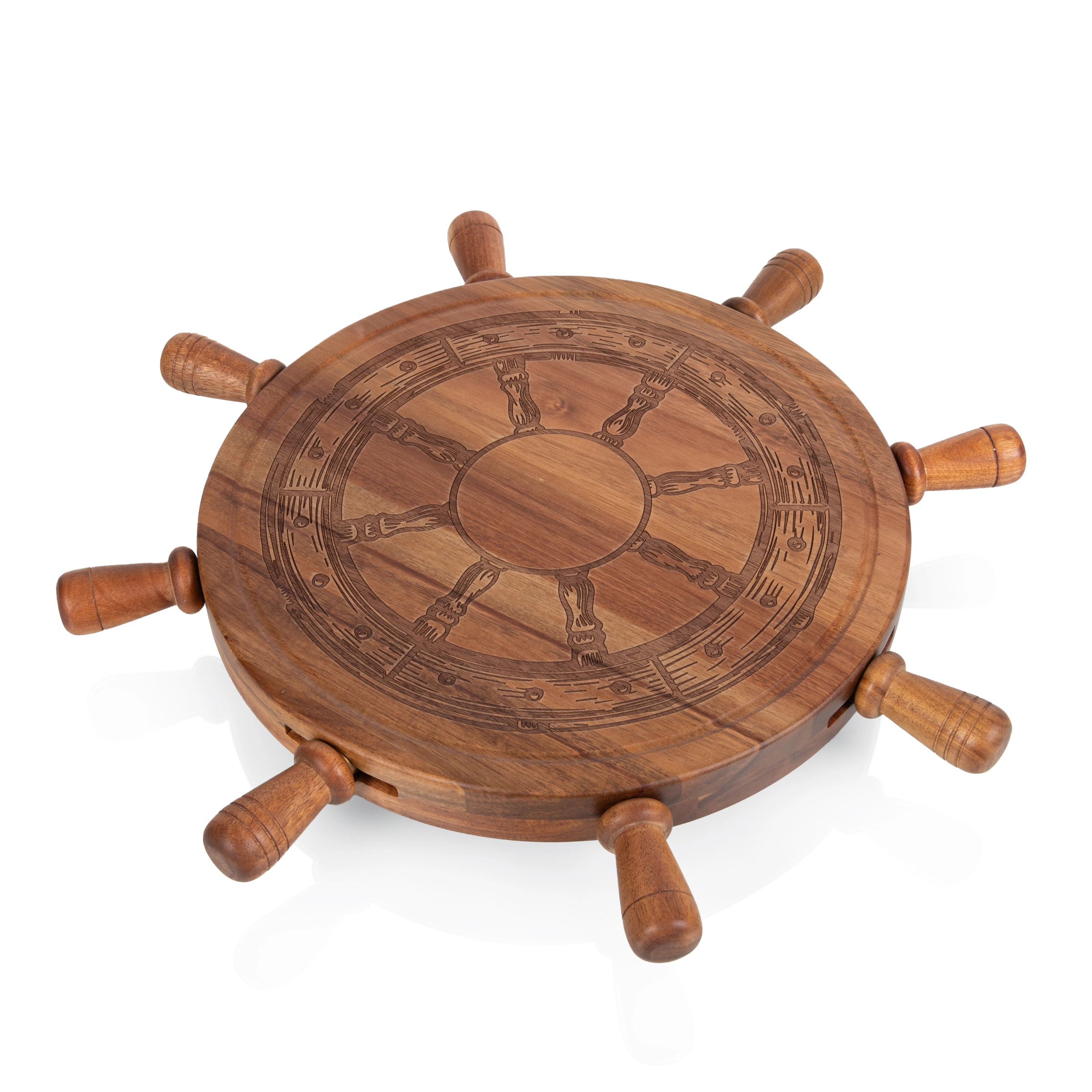 TOSCANA Helmsman Lazy Susan Cheese Board with Tool Set