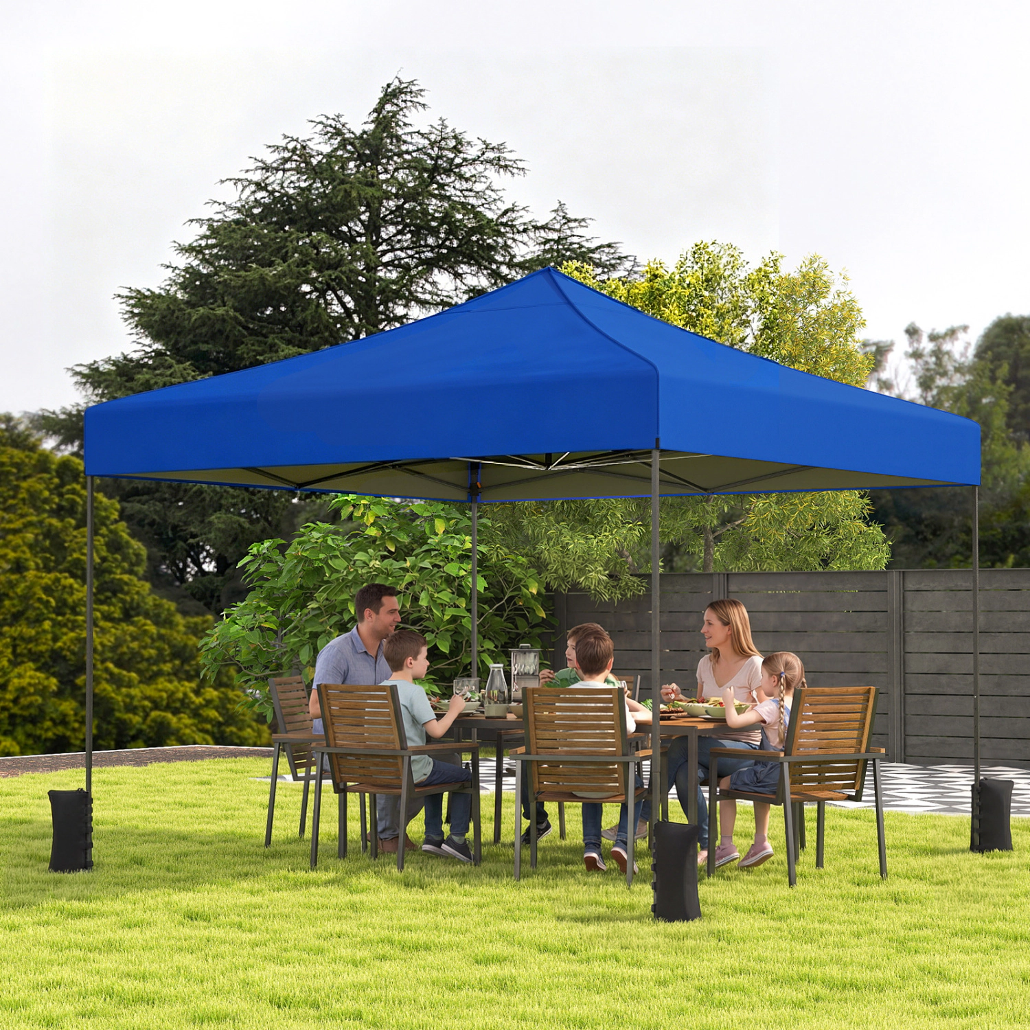 LJG 9.5 x Feet Pop up Canopy Tent with Adjustable Heights