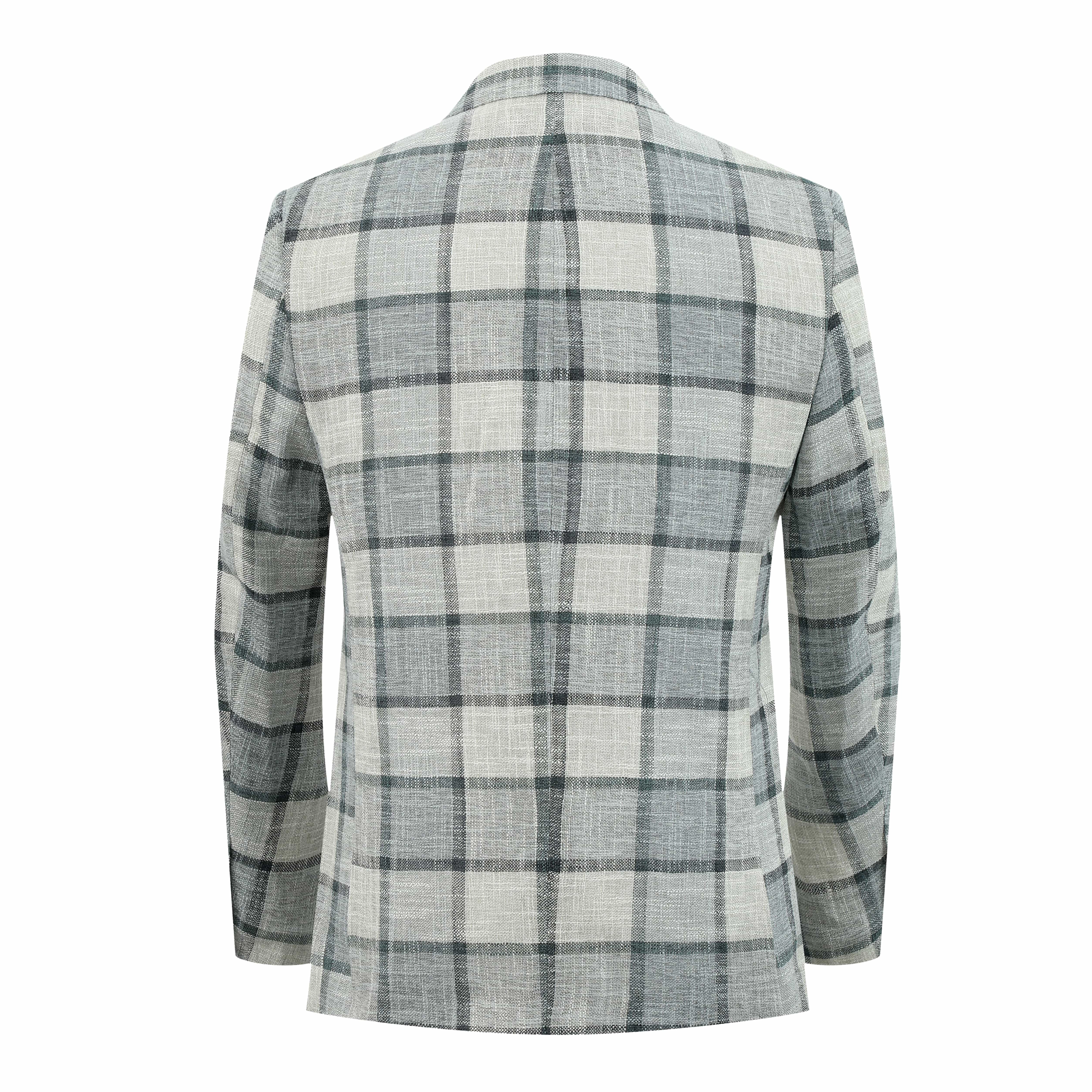 Elie Balleh Boys Slim Fit Big Plaid Blazer