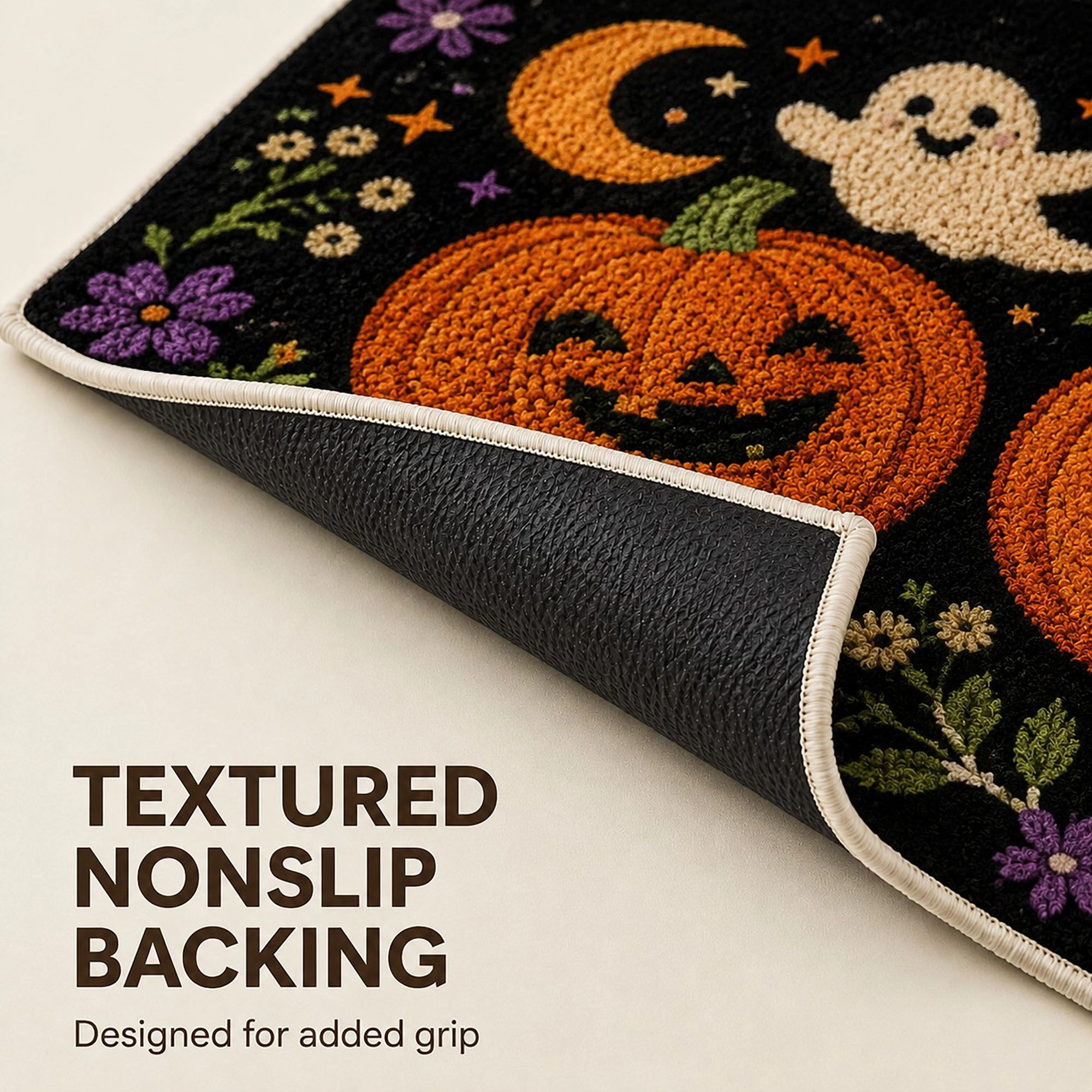 Alilang Fall Halloween Pumpkin Nonslip Entryway Doormat 19.7 x 31.5