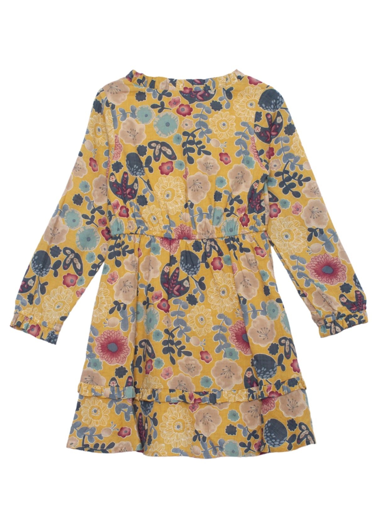 Mabel and Honey Long Sleeve Floral Woven Wrap Dress