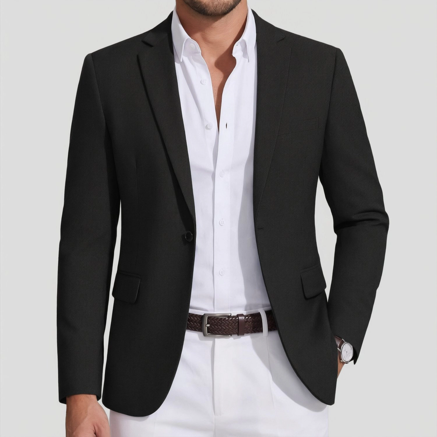 COOFANDY Mens Dressy Casual Blazer One Button Notch Lapel Slim Fit Sport Coat Fall