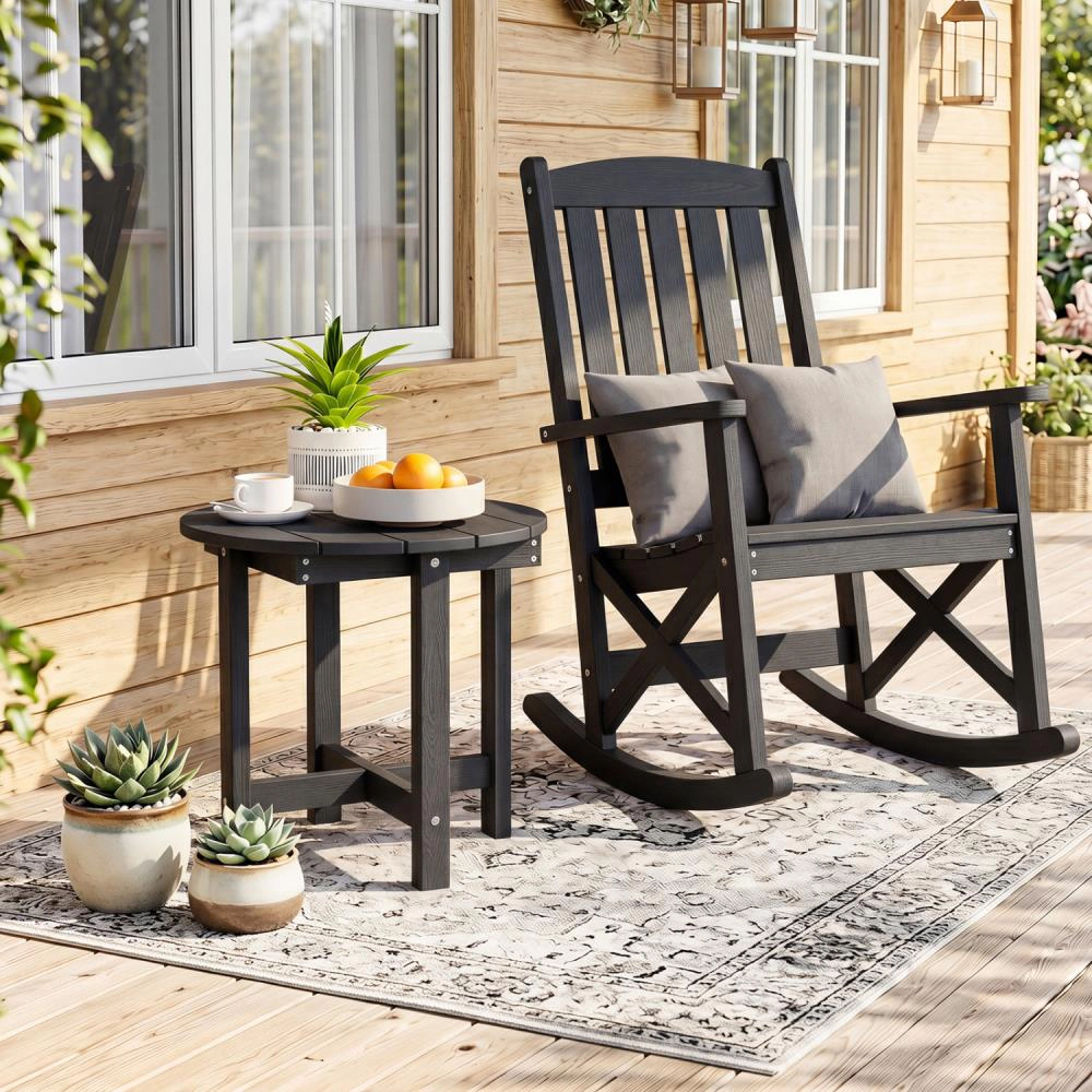 Hivvago Hips Adirondack Side Table With Weather-Resistant And Waterproof Top