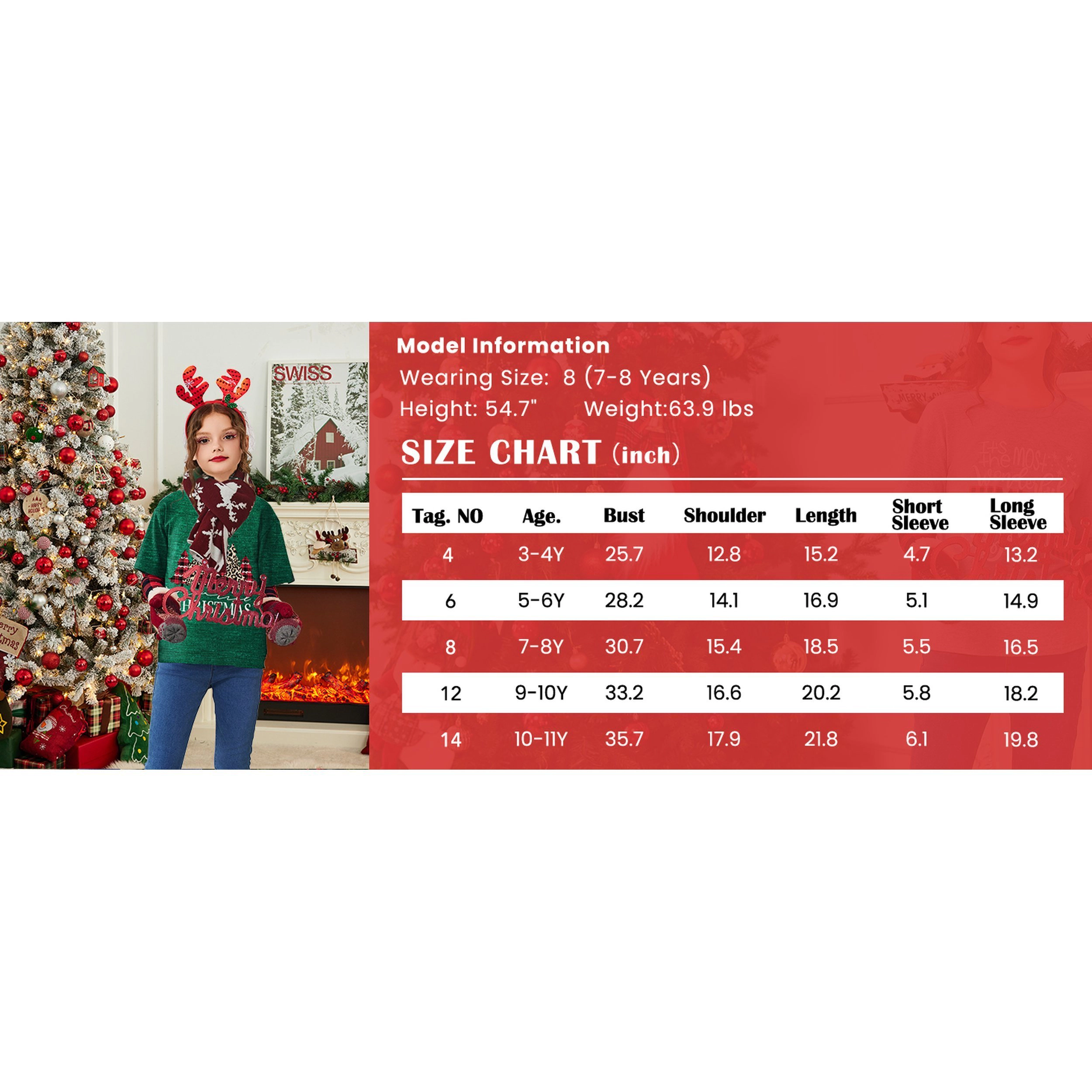 Arshiner Girls Christmas Halloween Long Sleeve Shirts Graphic Stripe Plaid Patchwork Top T-Shirt