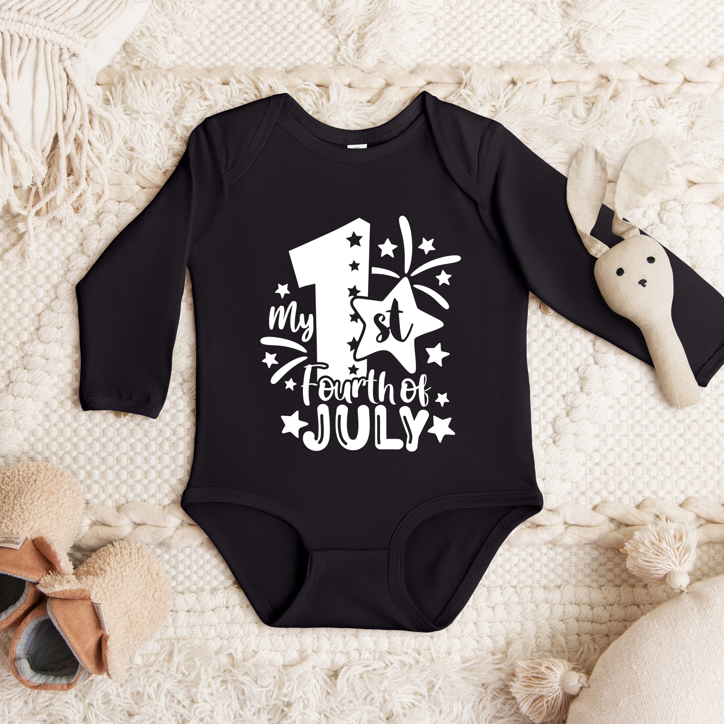 The Juniper Shop - My 1st Fourth Of July Baby Long Sleeve Bodysuit