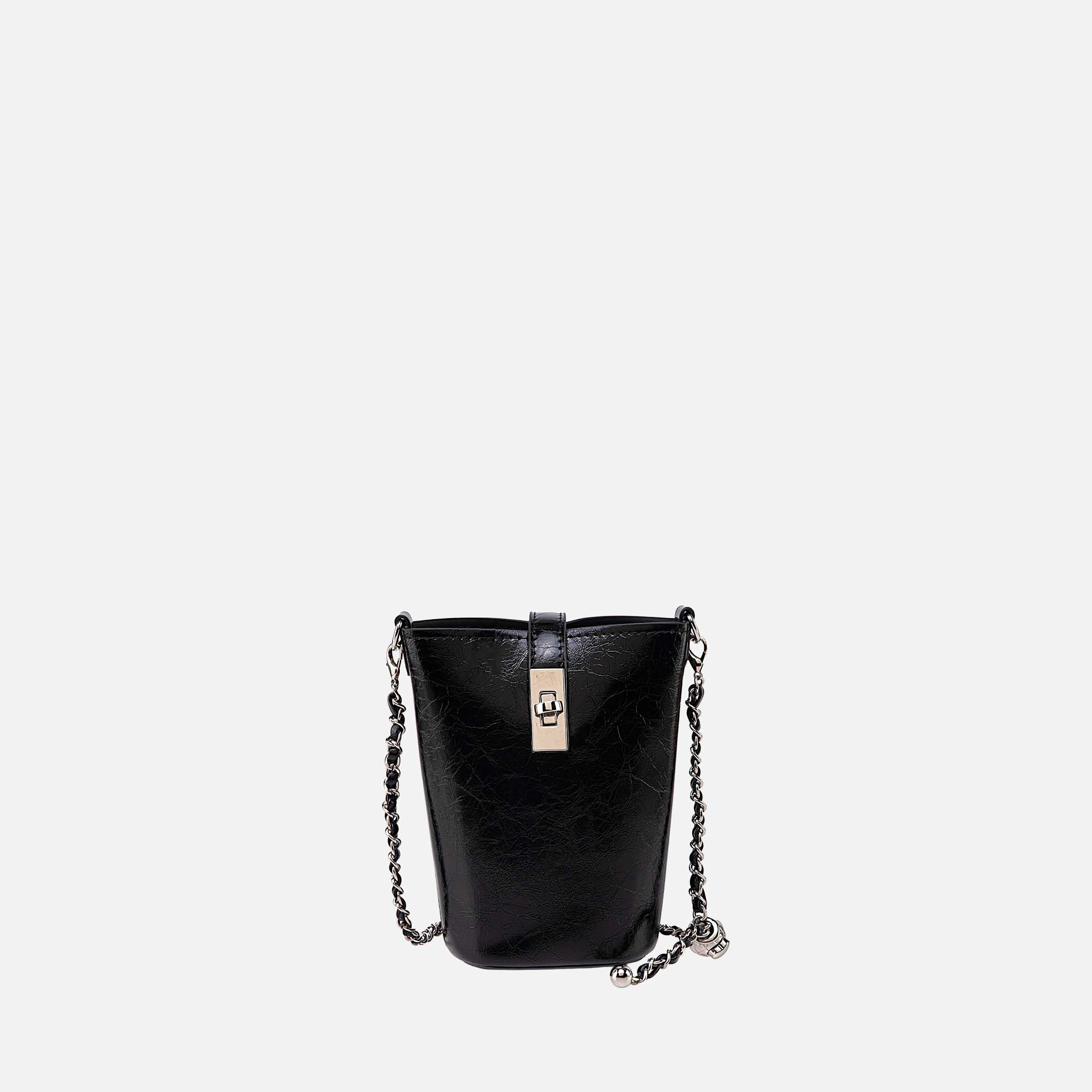 J'OMOR by Mia Faux Leather Turn-Lock Crossbody Bag, 6" x 7"