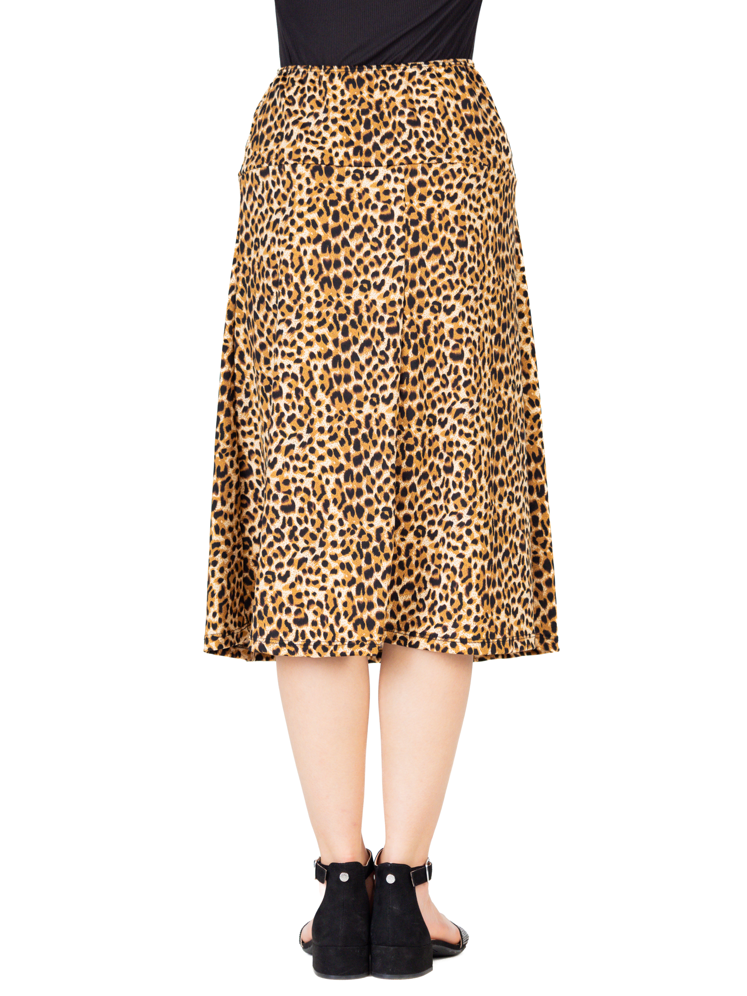 24sevenKid Essential Girls Comfortable Elastic Waistline Knee Length Skirt
