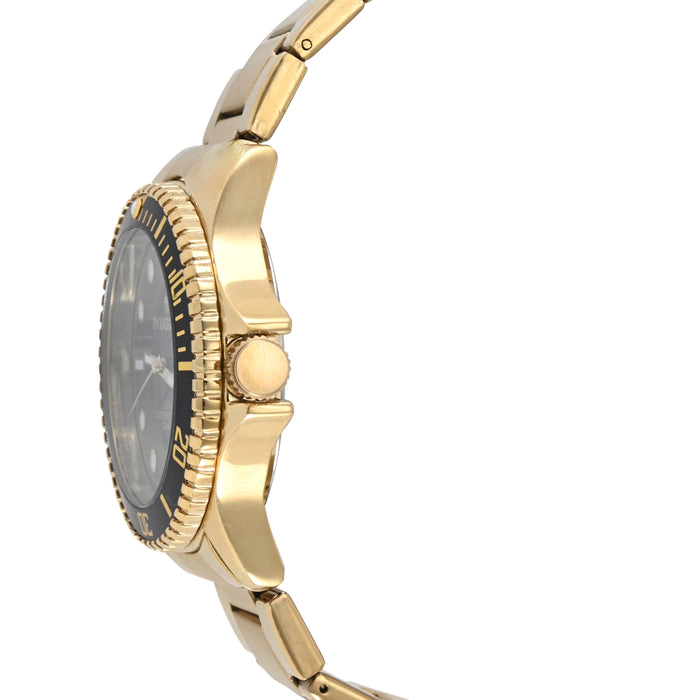 Peugeot Men's 40mm Sport Watch with Rotating Bezel-Stainless Steel Gold Bracelet