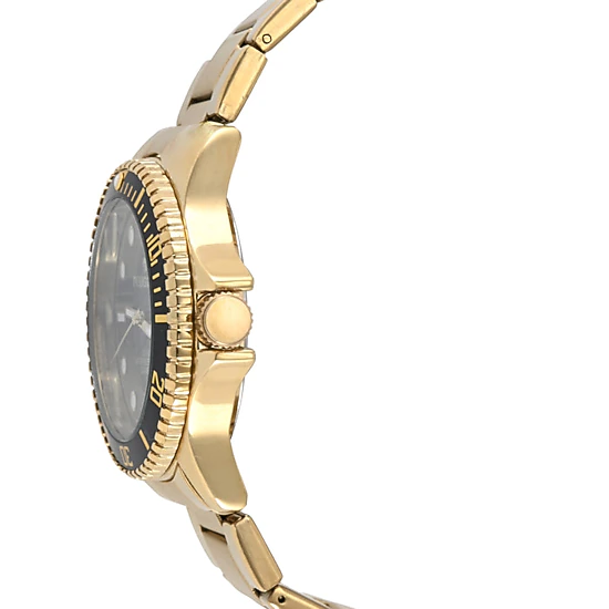 Peugeot Men's 40mm Sport Watch with Rotating Bezel-Stainless Steel Gold Bracelet