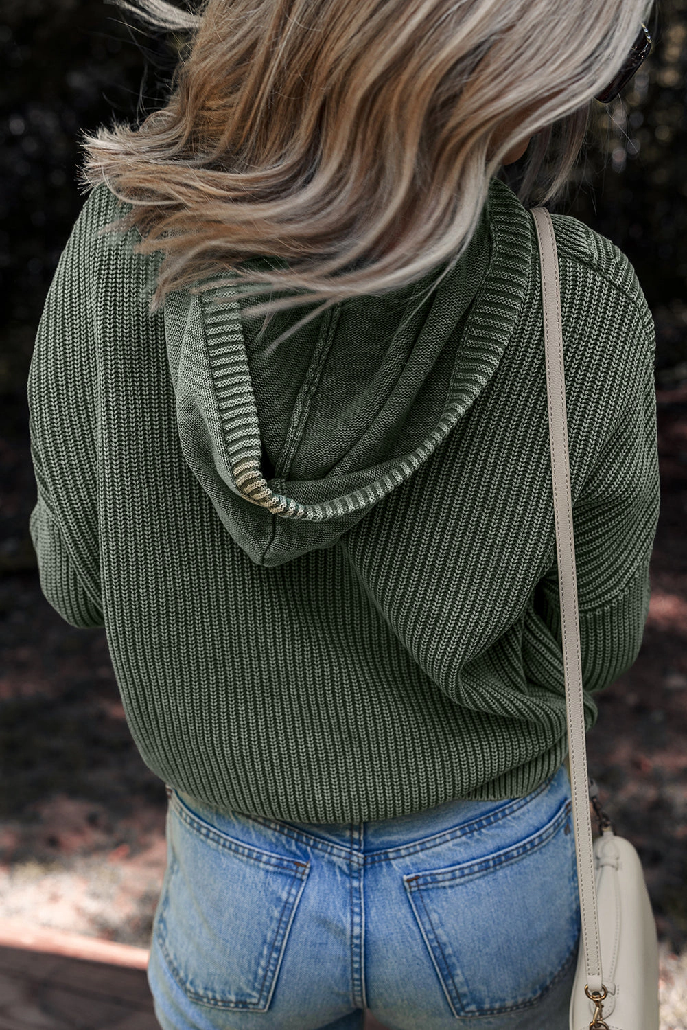 Threaded Pear Women's Sofioya Knit Drawstring Hooded Sweater