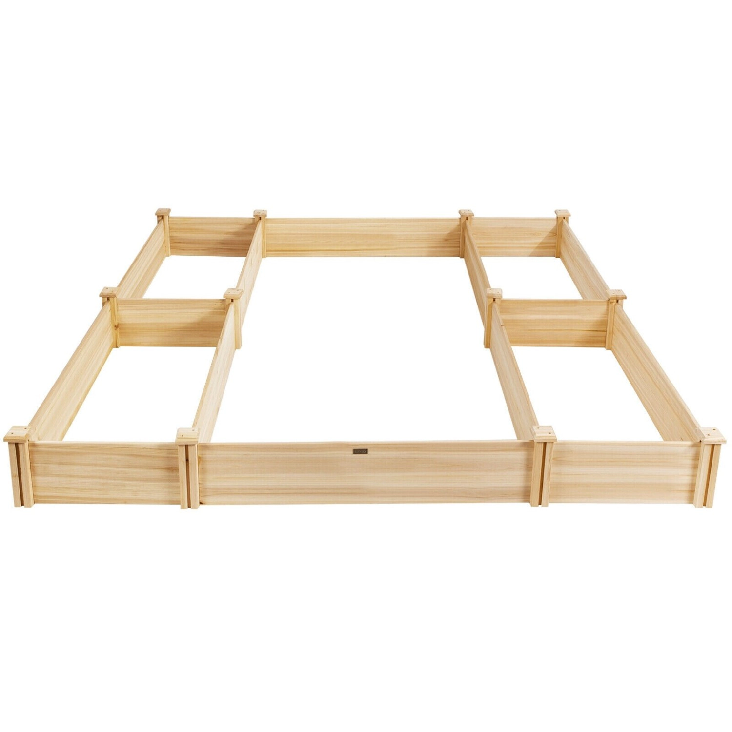 LJG U-Shaped Wooden Garden Raised Bed for Backyard and Patio