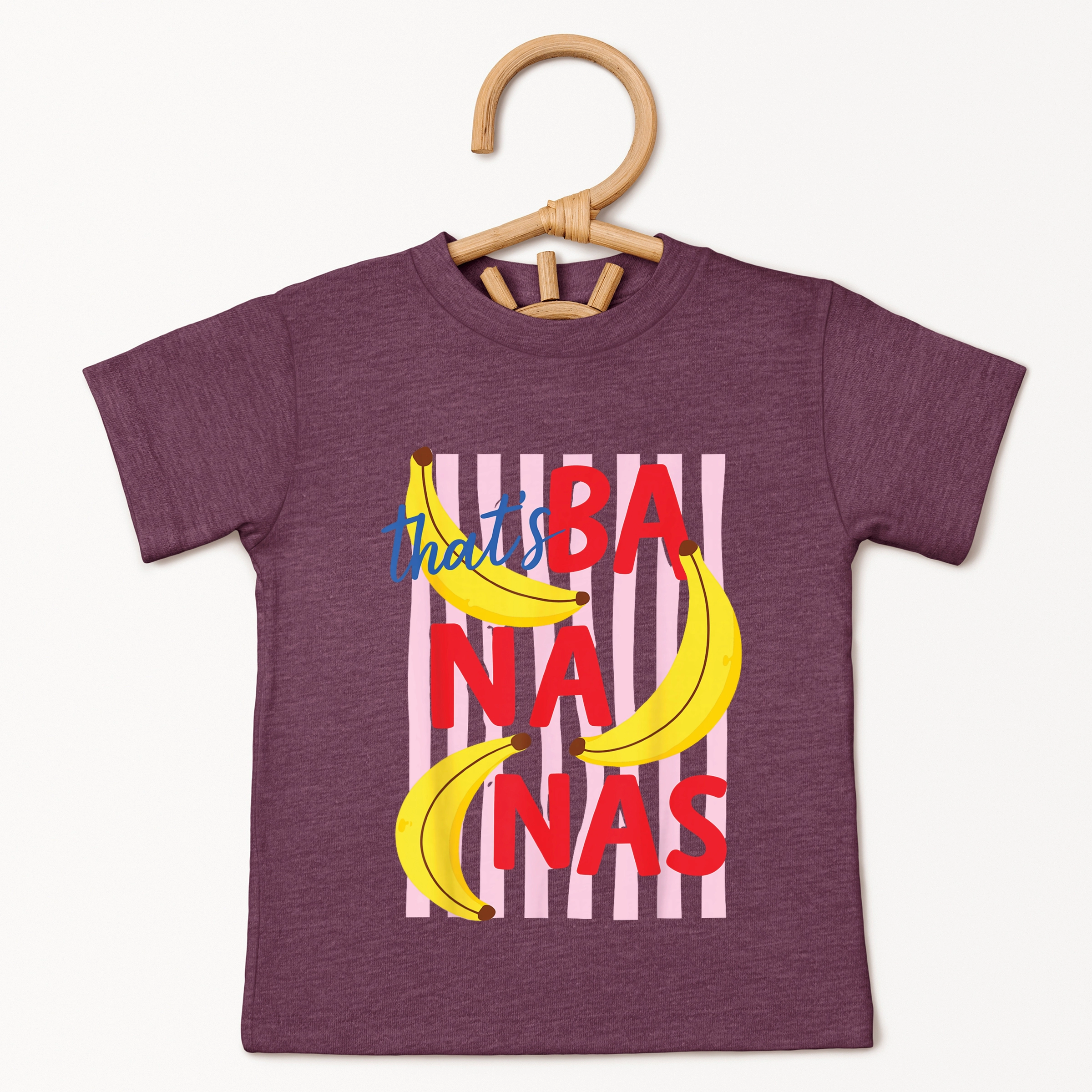The Juniper Shop - That's Bananas Stripes Toddler Short Sleeve Graphic T-Shirt