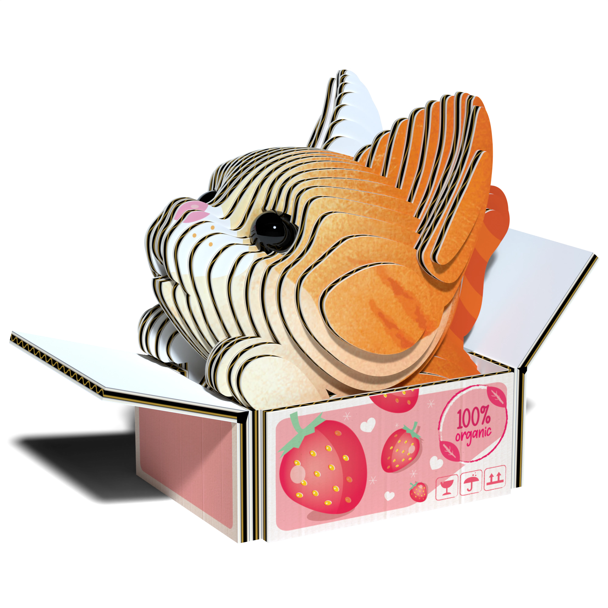 EUGY Cat - Pumpkin 3D Puzzle - contains 32 puzzle pieces