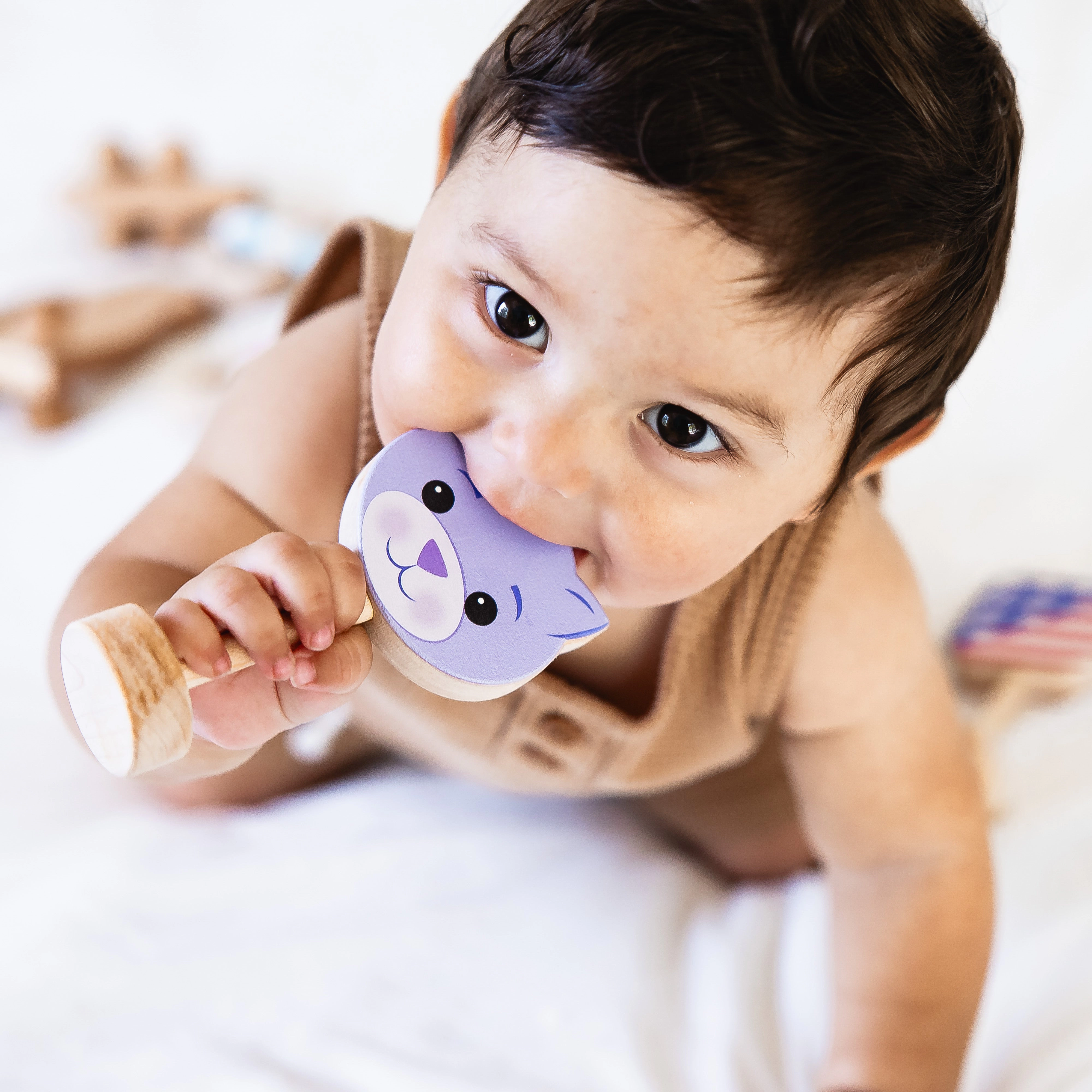 Grasp & Giggle Cat Rattle - Made in USA