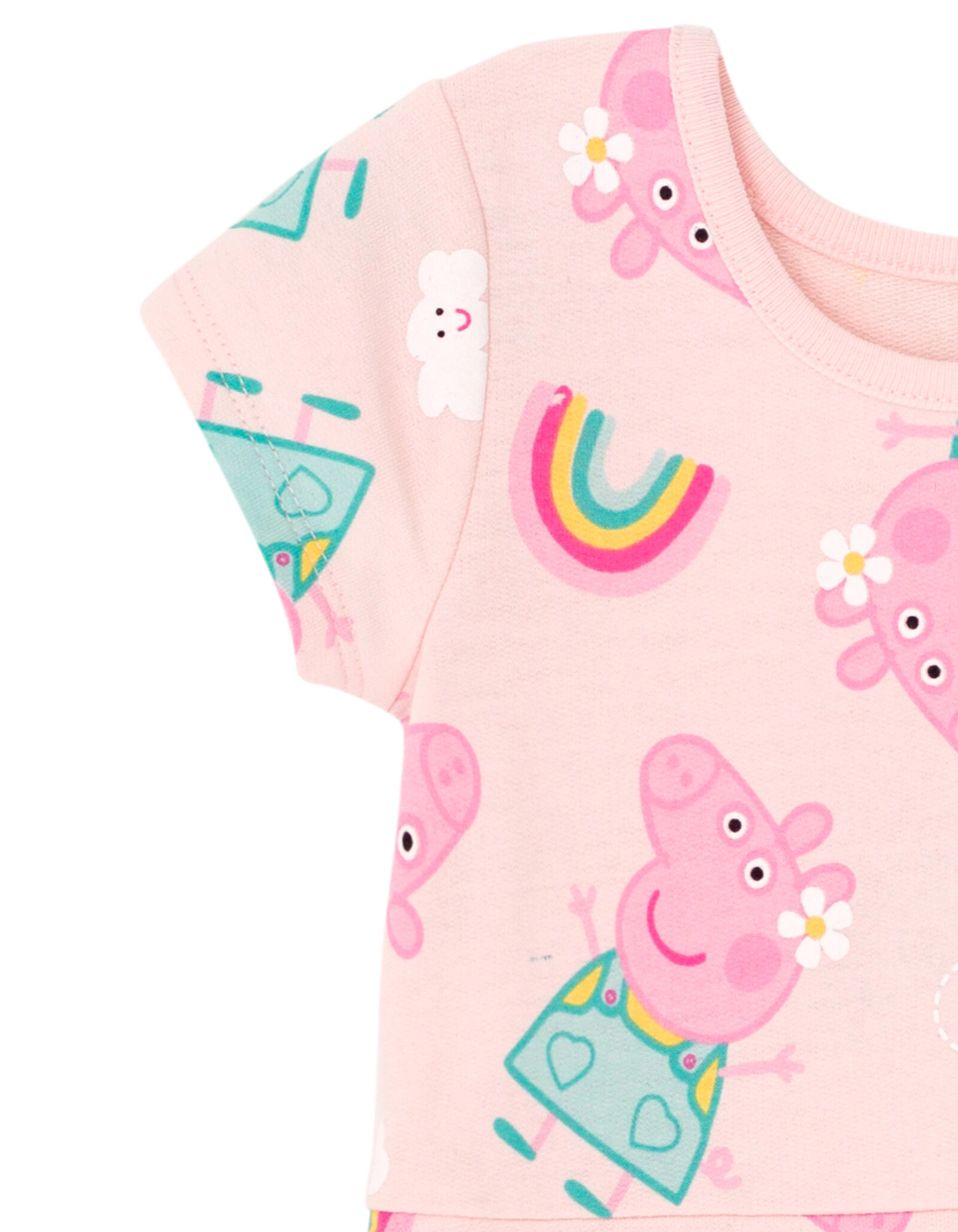 Peppa Pig Girls' Short Sleeve Skater Dress