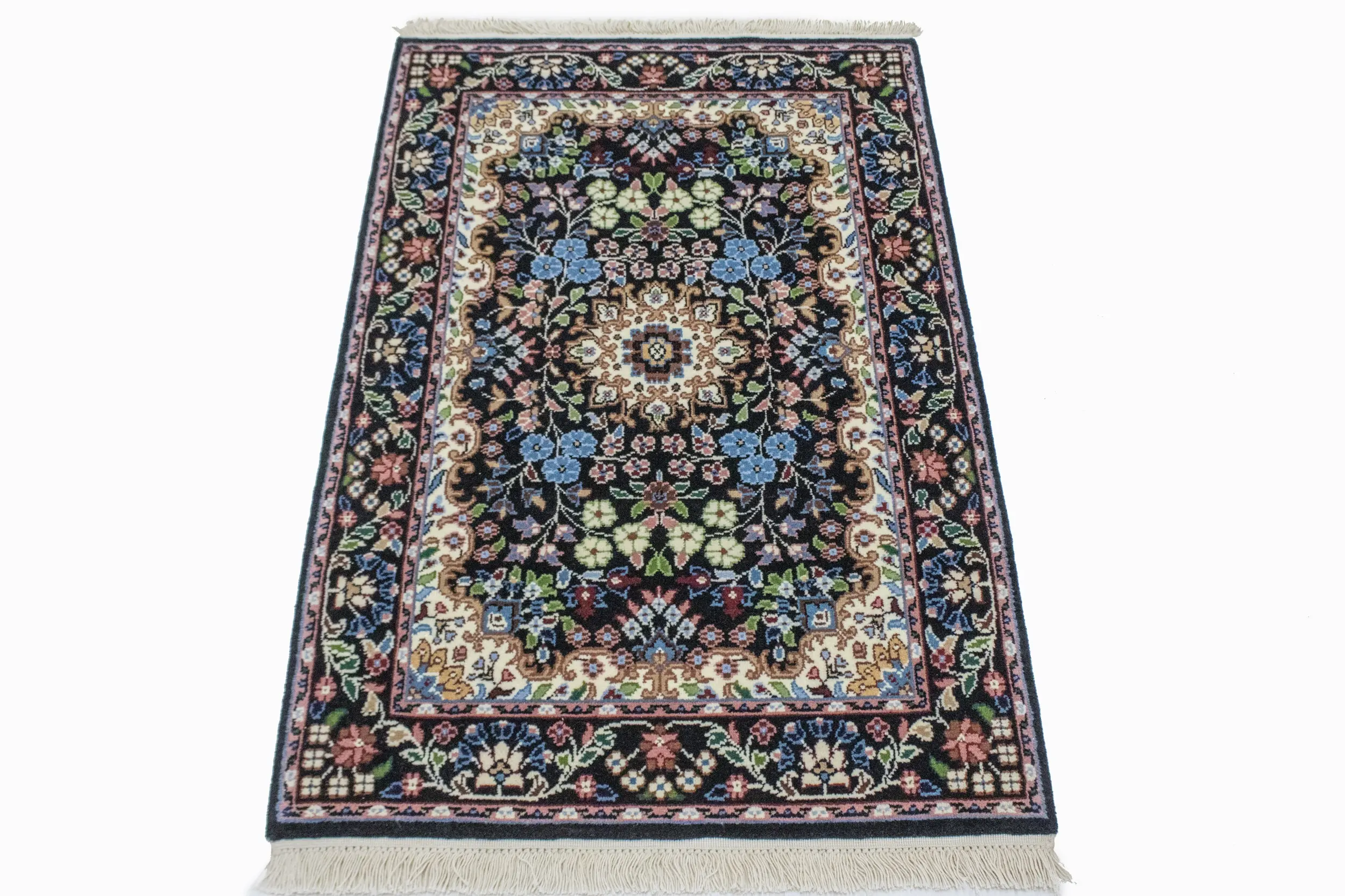 Magic Rugs Black Floral Kirman 3X4 Oriental Rug