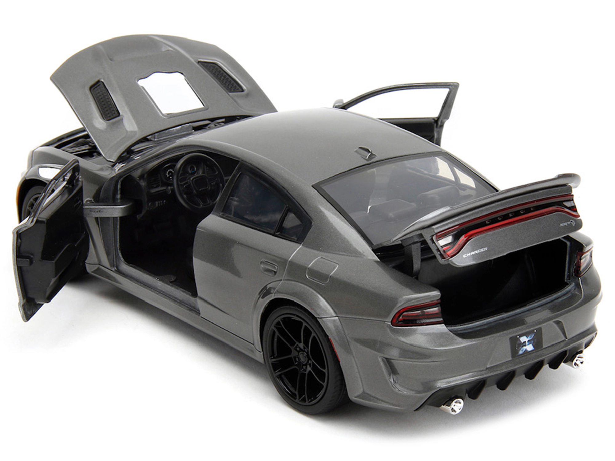 Jada 2021 Dodge Charger SRT Hellcat Gray Metallic "Fast X" (2023) Movie "Fast & Furious" Series 1/24 Diecast