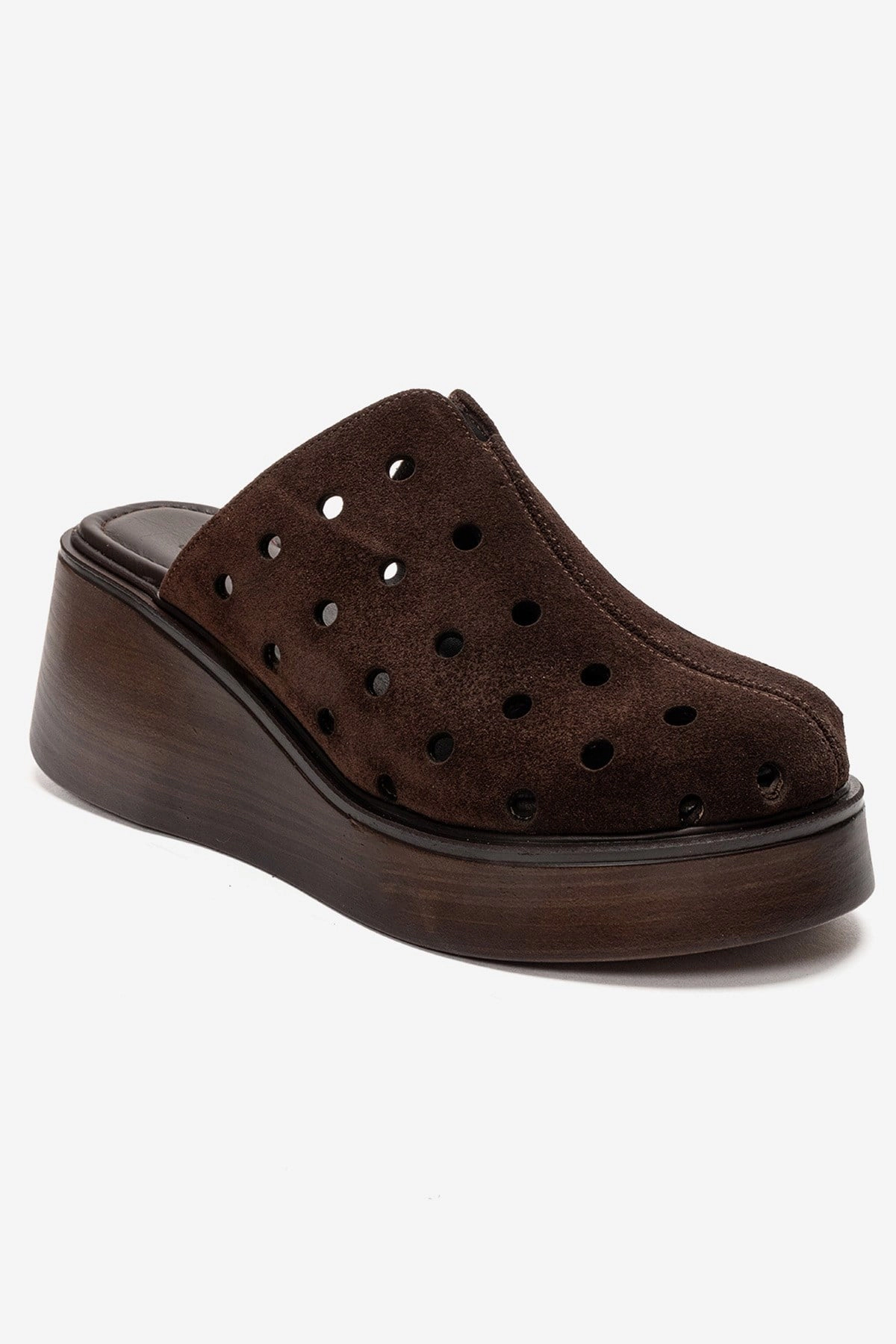 Forever & Always Womens Nives Leather Wedge Sandals