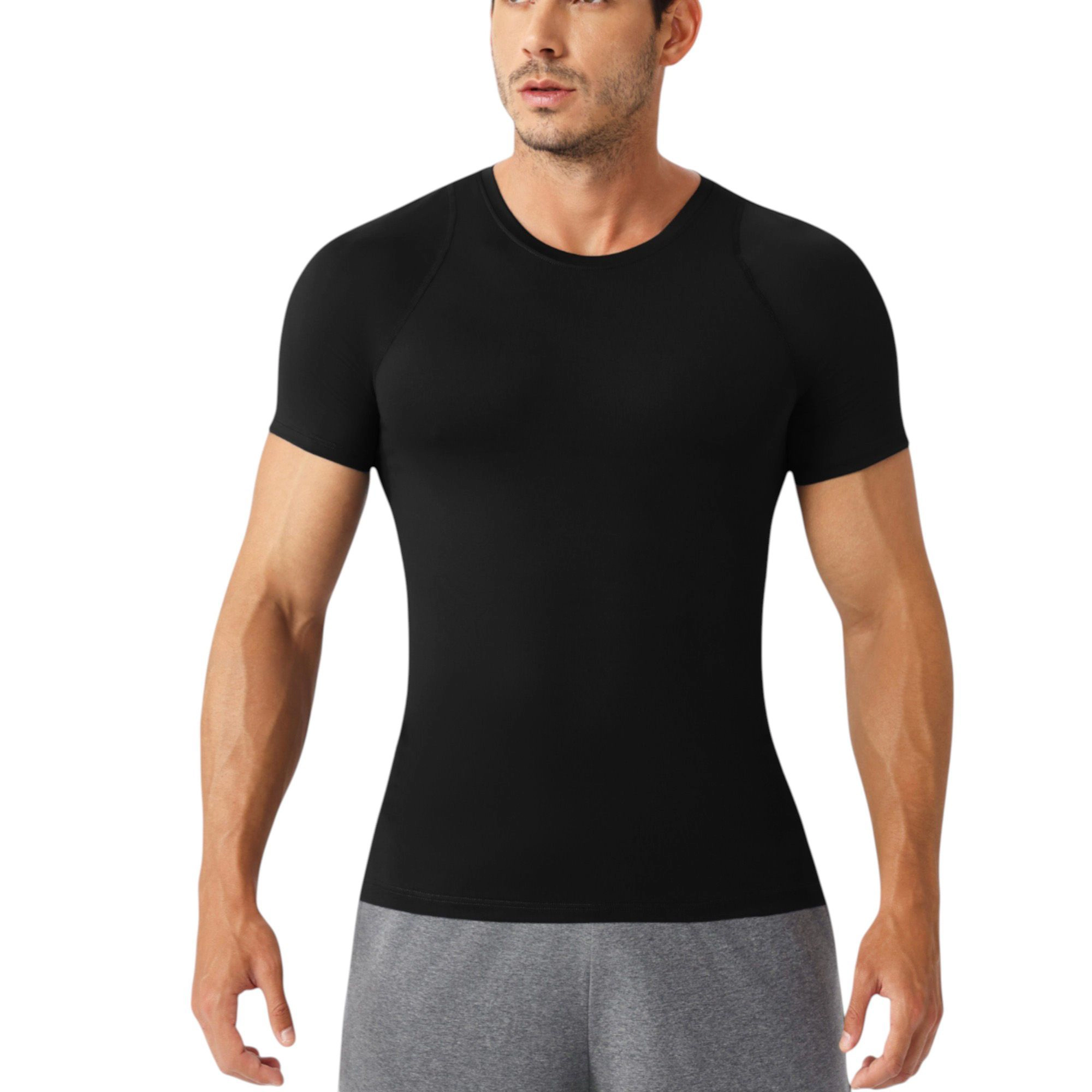 Anna-Kaci Men's Fitted Short Sleeve Performance T-Shirt with Stretch Fabric and Moisture-Wicking Comfort
