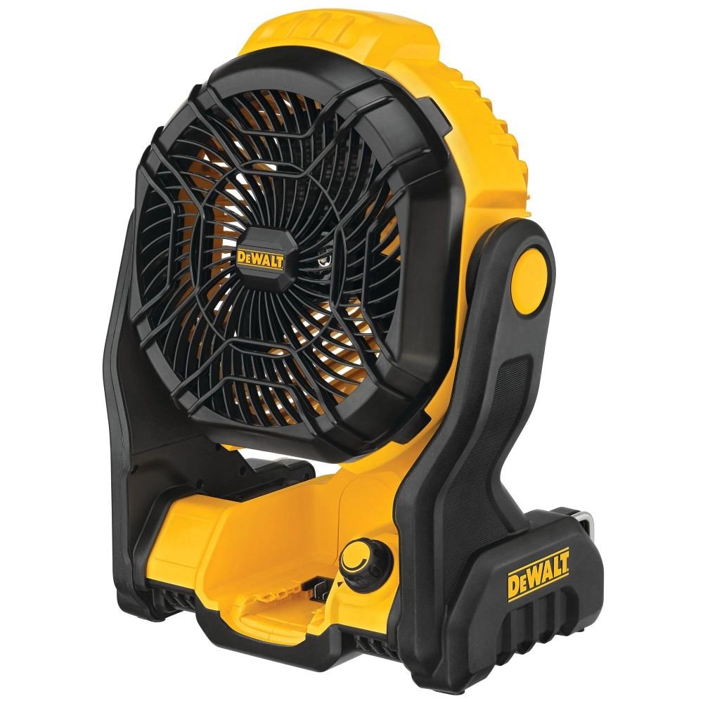 DEWALT DCE512B 20V MAX Portable Fan, Battery Powered Rechargeable Cordless Shop Fan, Up to 4.5 Hrs Runtime, Variable