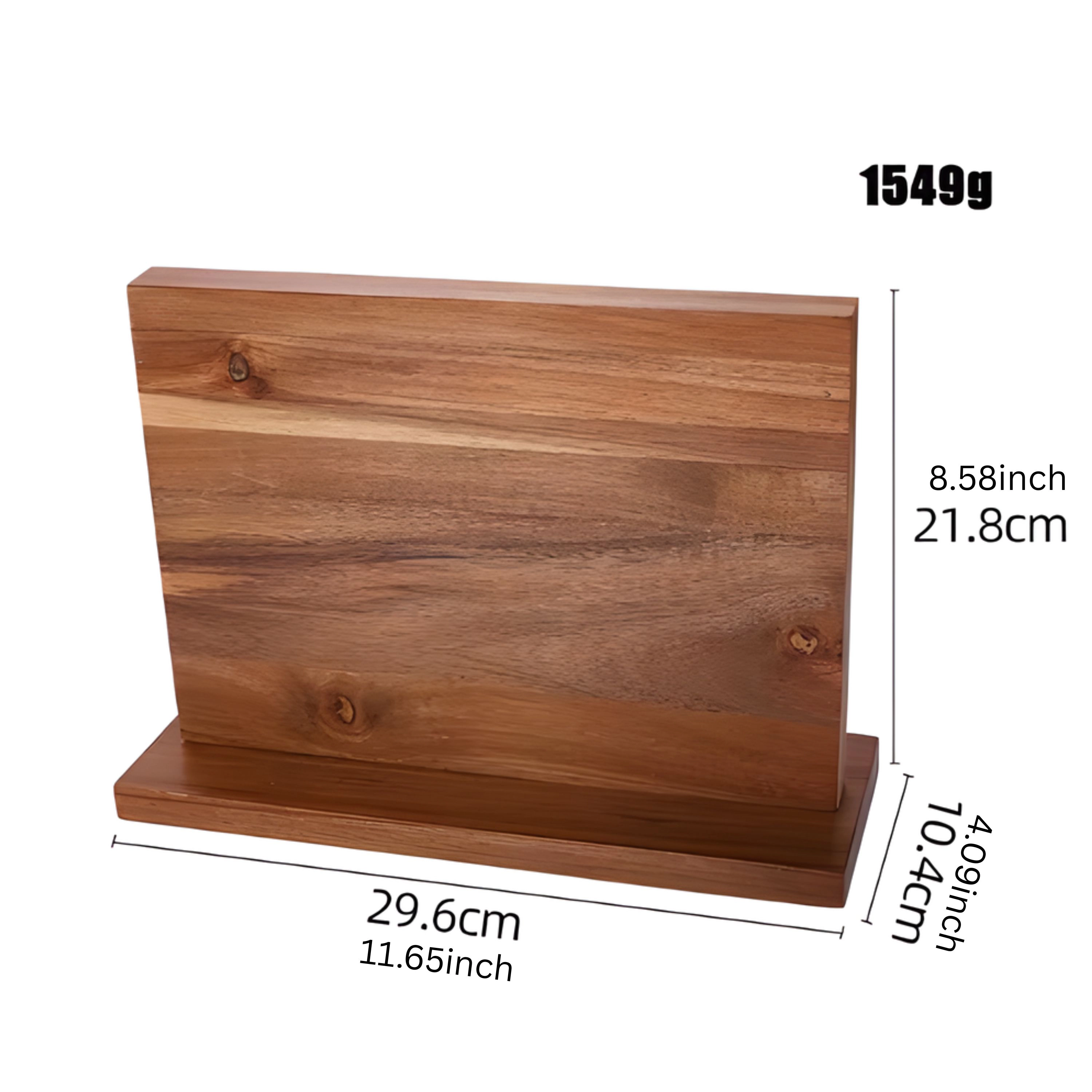 Kitcheniva Acacia Wood Magnetic Knife Block