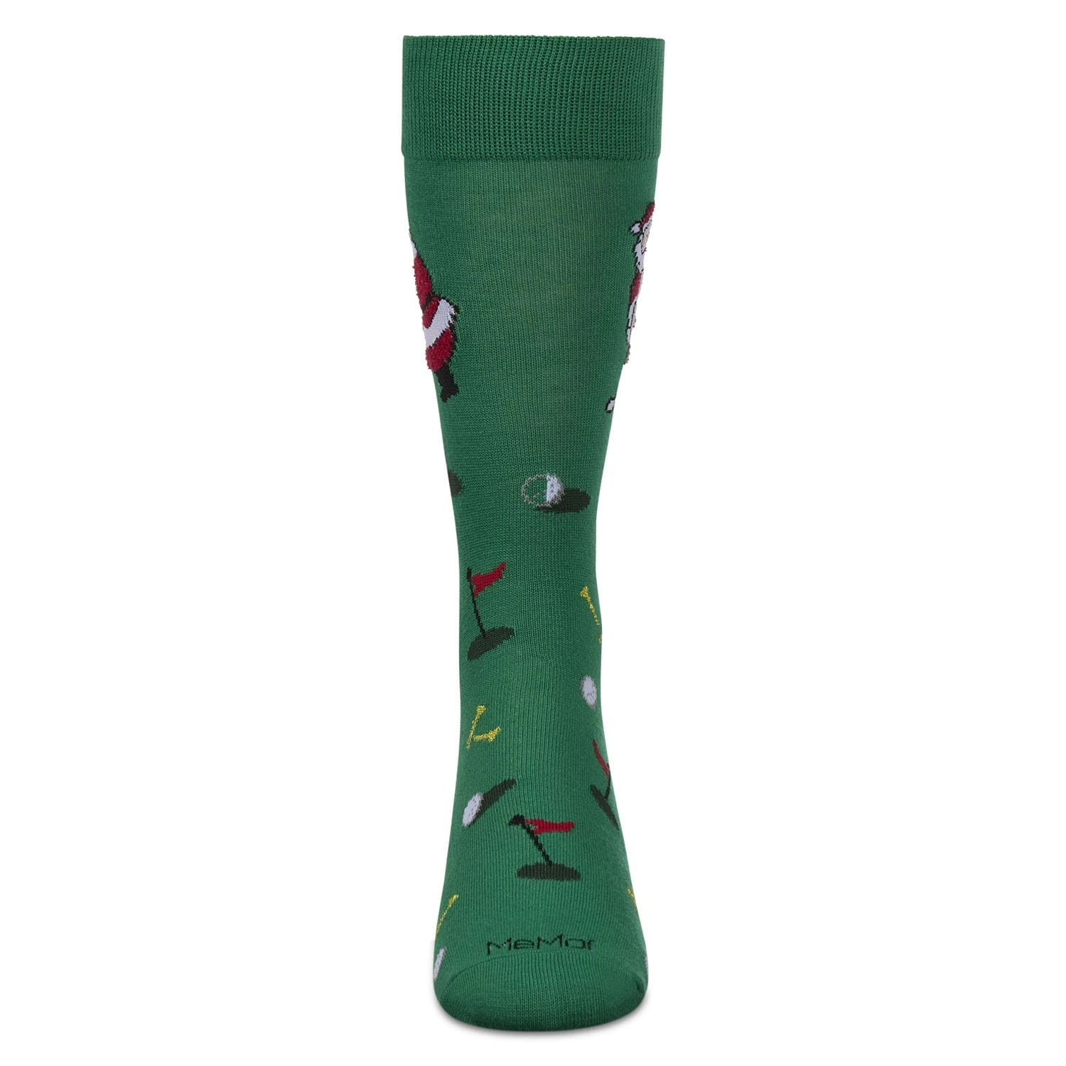 Memoi Men's Golfer Santa Holiday Crew Socks